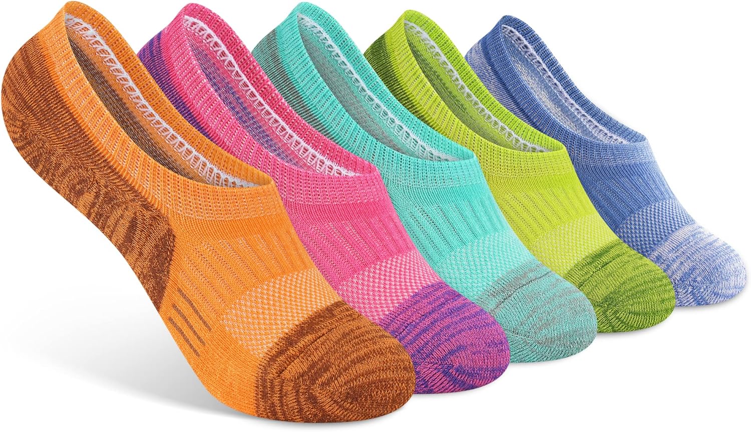 Gonii Womens No Show Socks Athletic Ankle Socks Cushioned Running Low Cut 5-8 Pa...