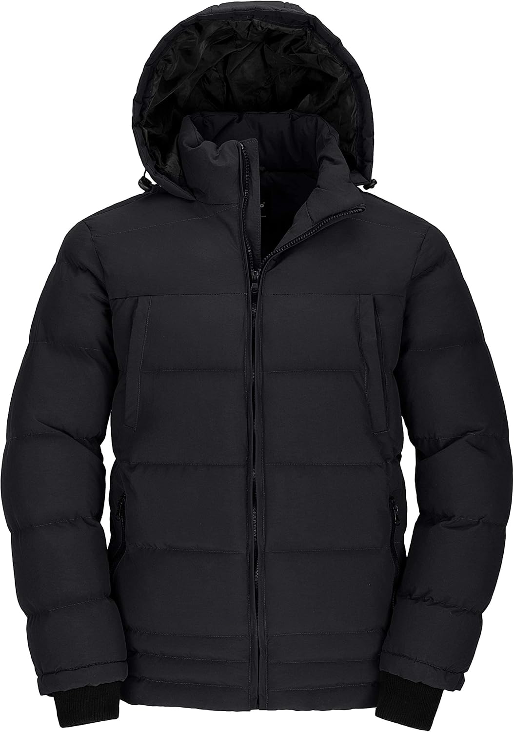 wantdo Men's Thicken Puffer Jacket Padded Waterproof Warm Winter Coat with Hood...
