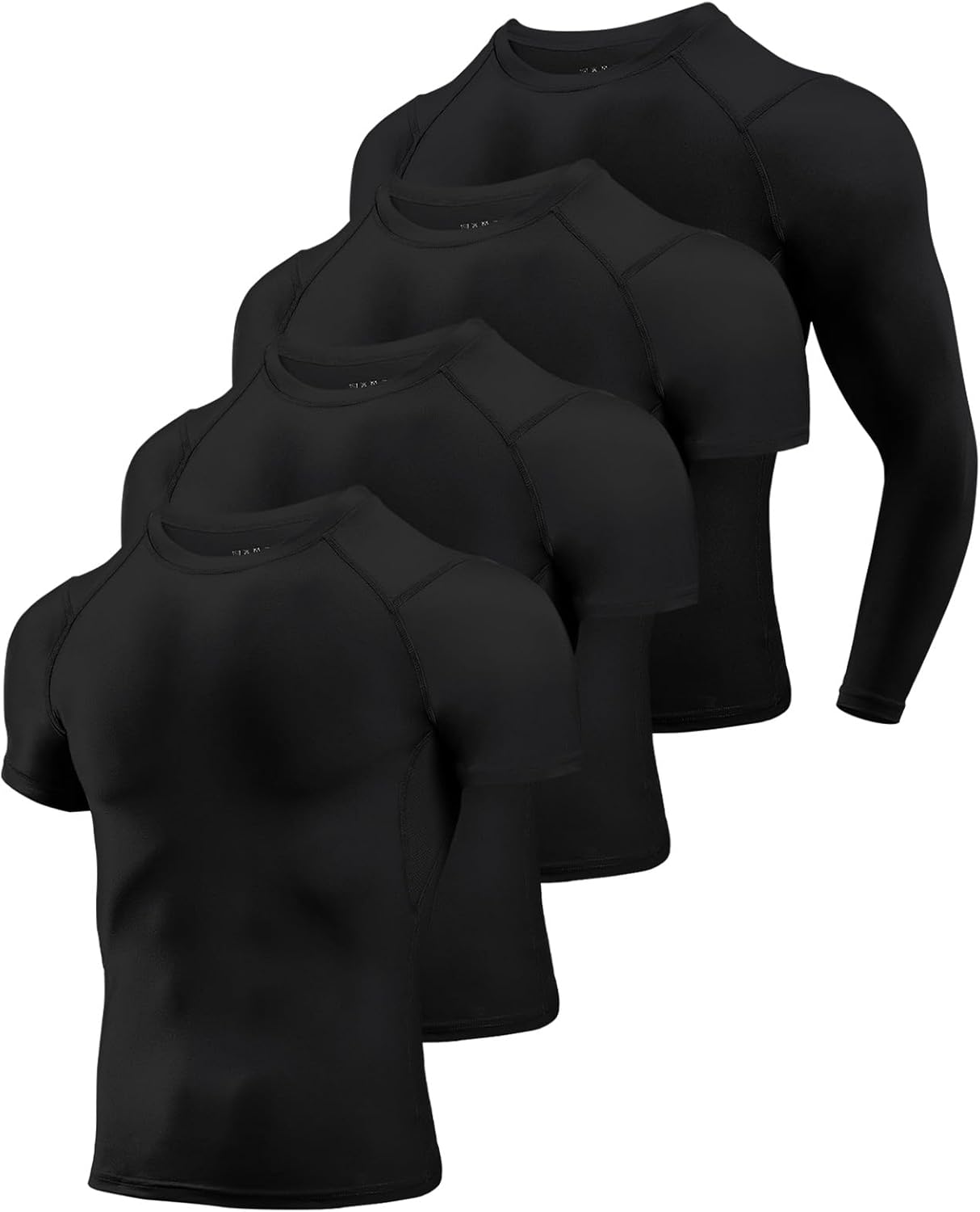 Niksa Men's Compression Shirts, Short Sleeve Athletic Compression Tops Dry Worko...