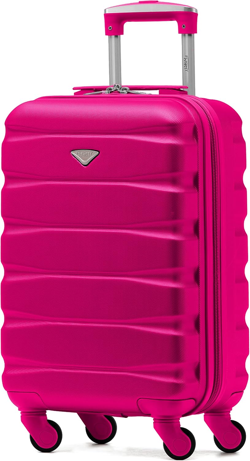Flight Knight Lightweight 4 Wheel ABS Hard Case Small Suitcase Approved for Over...
