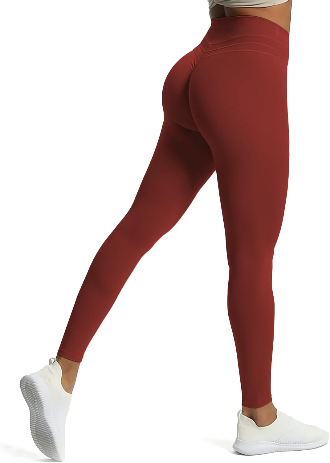 Aoxjox High Waisted Workout Leggings for Women Scrunch Tummy Control Luna Butter...