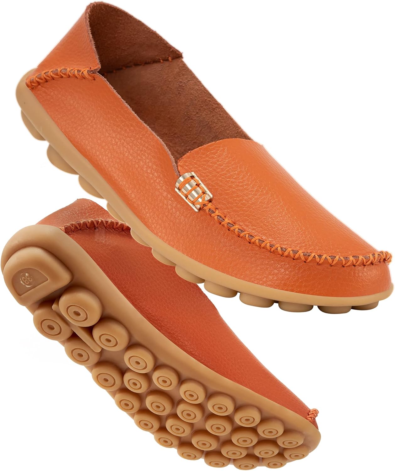 DUOYANGJIASHA Women's Comfortable Loafers Casual Round Toe Moccasins Wild Drivin...