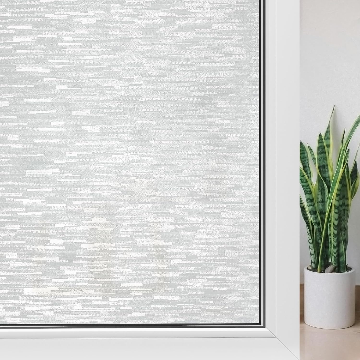 Haton Window Privacy Film, Frosted Glass Window Film, Static Cling UV Sun Blocki...
