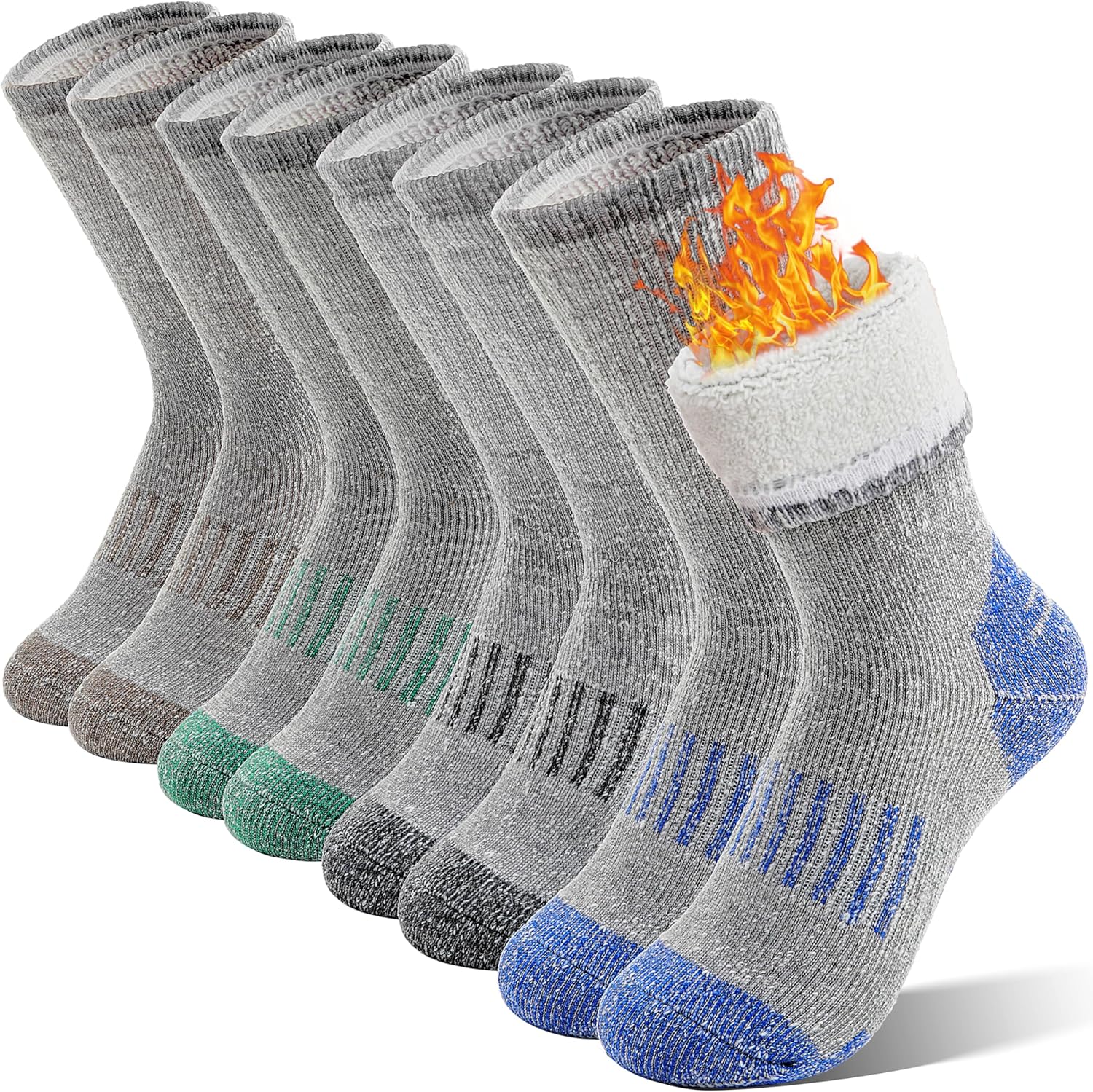 Sandsuced Kids Merino Wool Thermal Walking Socks Girls Boys Teen Winter Cosy Hik...