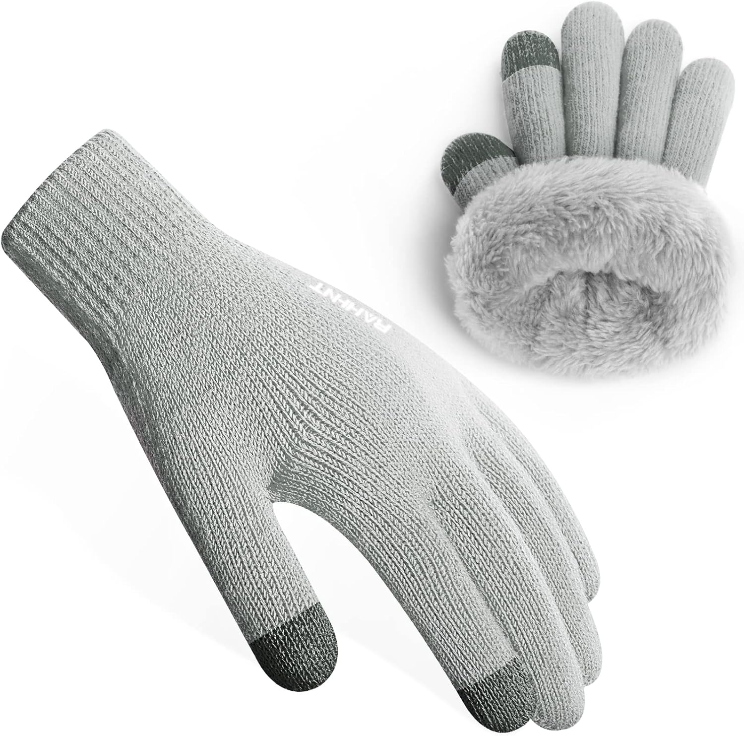 Rahhint Wool Kids Gloves for Boys Girls Winter Thermal Double Knit Gloves with I...