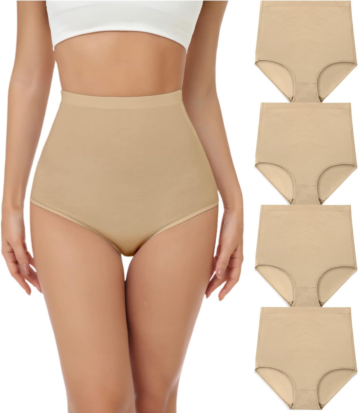 wirarpa Women's Cotton Knickers Super High waisted Briefs Ladies Underwear Full...