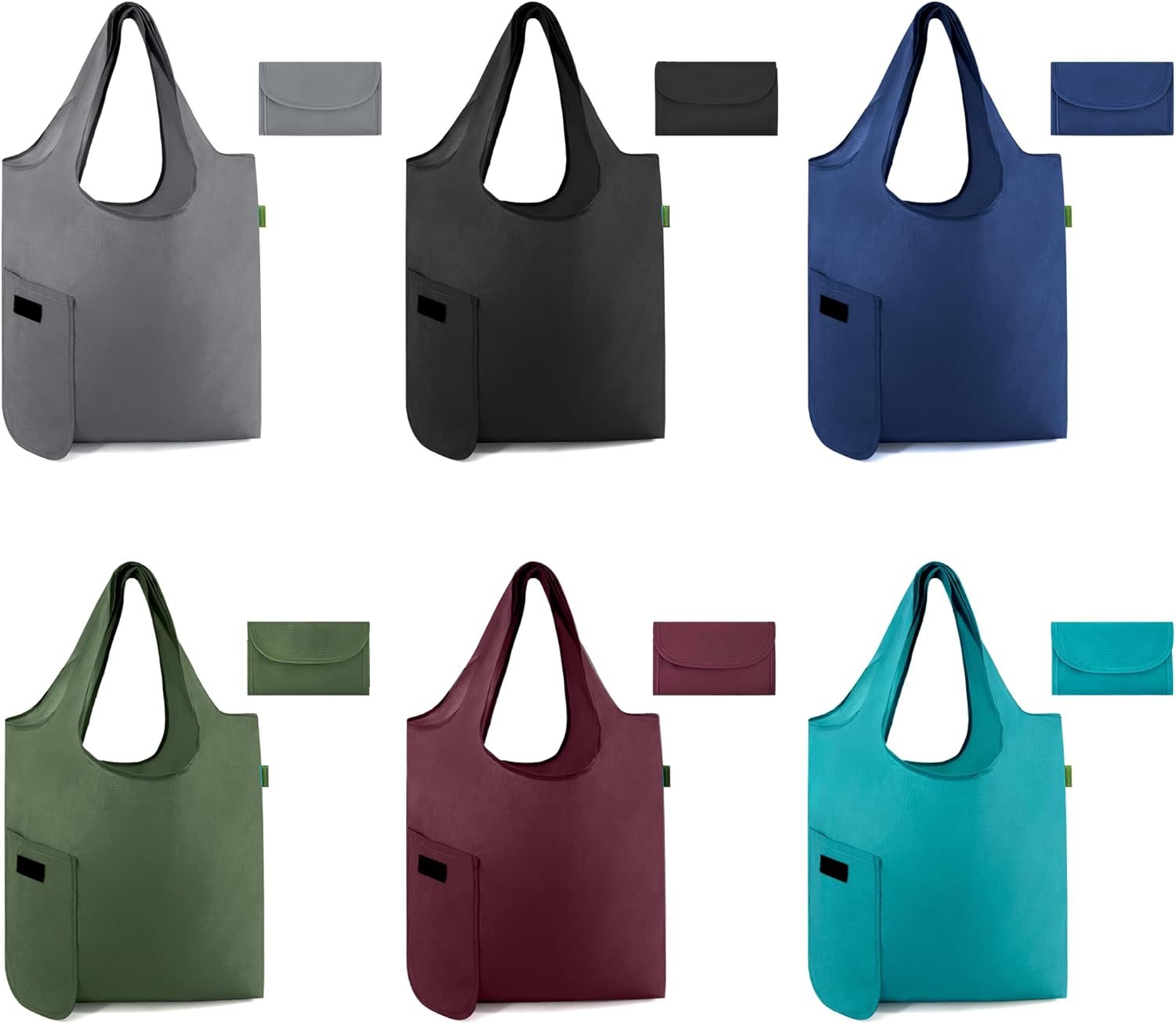 BeeGreen 6 Pieces Large Reusable Grocery Bags 6 Pieces, Kitchen Reusable Shoppin...