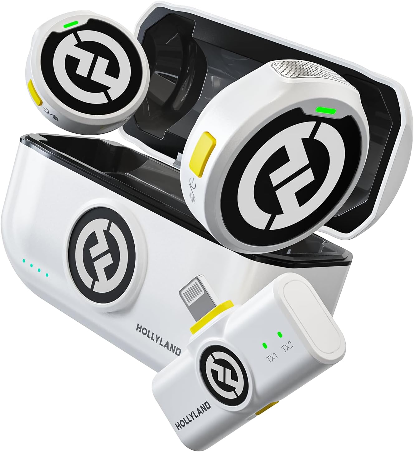 Hollyland Lark M2 Wireless Lavalier Microphone Compatible with iPhone, MFi Certi...