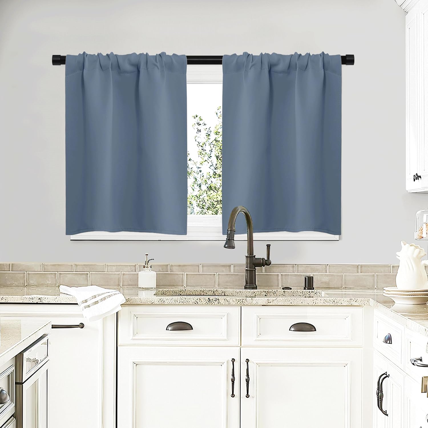 NICETOWN RV Blackout Curtains for Camper Windows, Short Blackout Curtains & Drap...