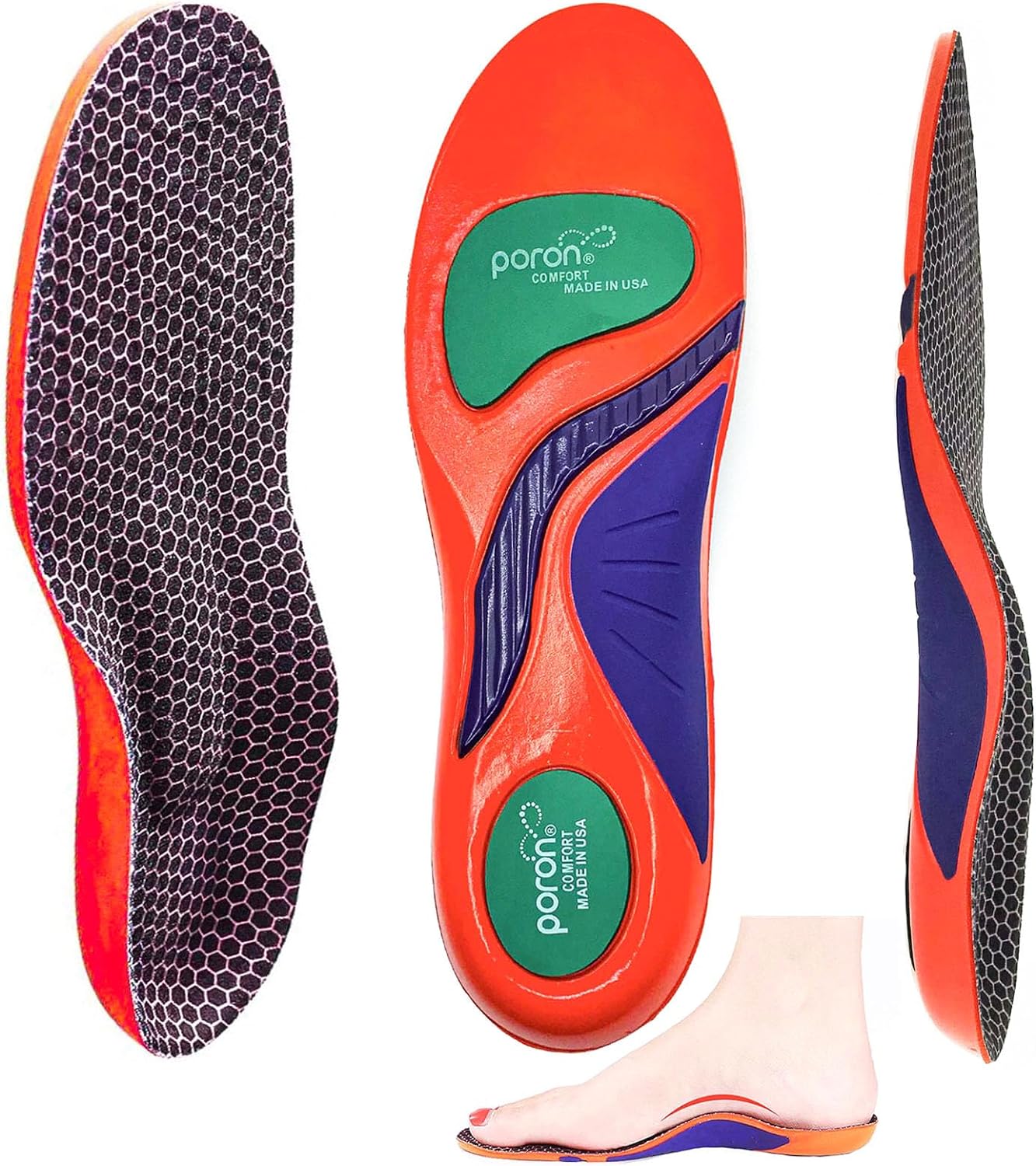 Goofort Arch Support Gel Insoles Women Men 7-Times-Shock-Protection 3D-Xpain™-Po...