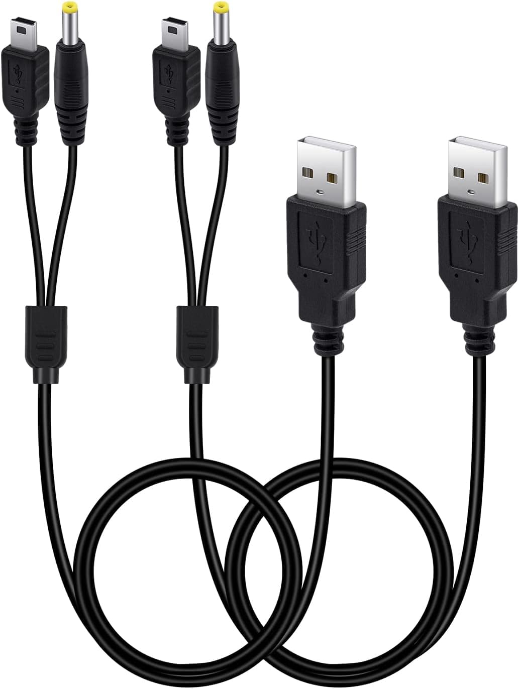 Mcbazel 2PCS Charging Cable for PSP 1000/2000/3000/PS3,2 in 1 USB Data Transfer...