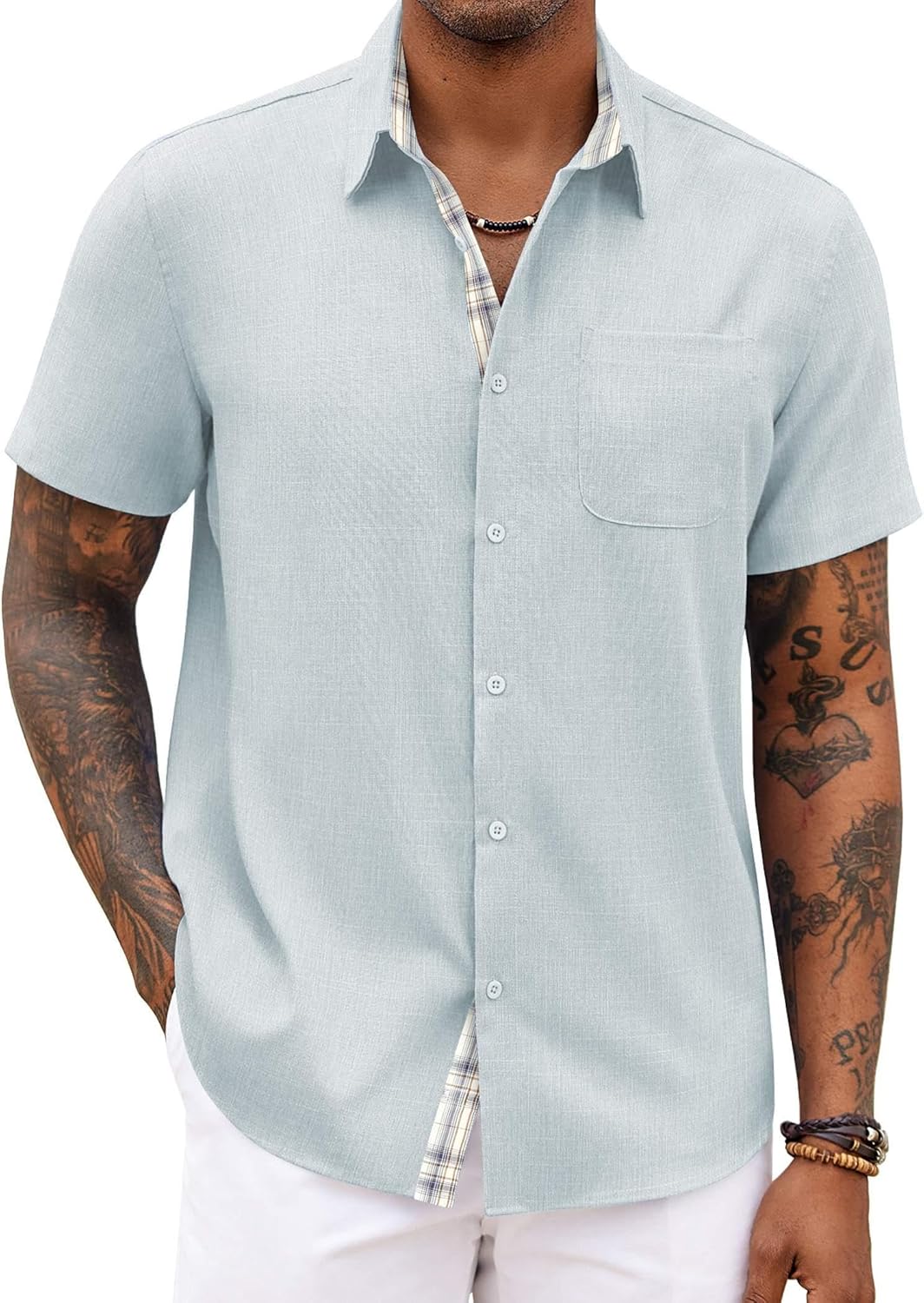 COOFANDY Men's Button Down Shirts Short Sleeve Casual Shirts Summer Beach Shirts...
