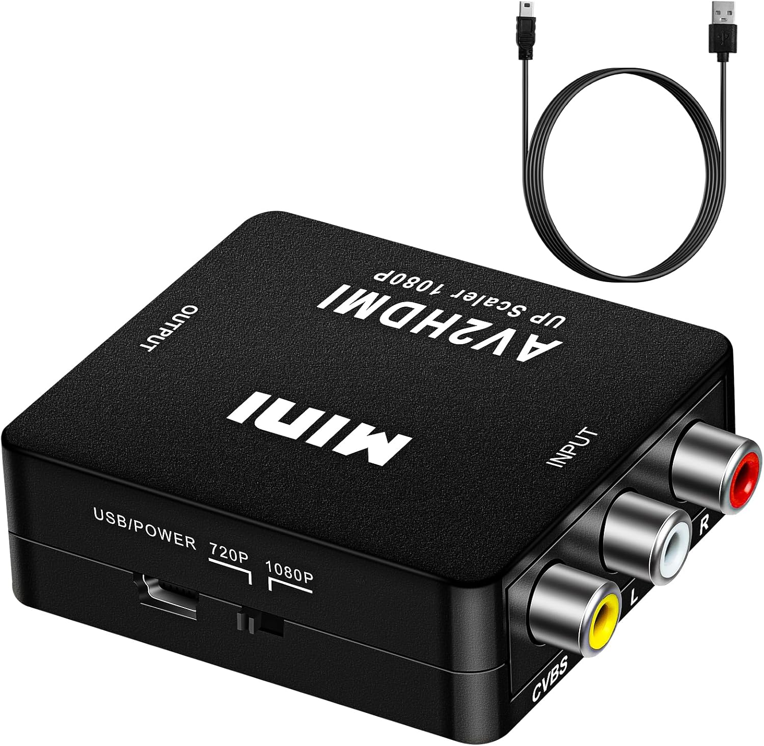 AXFEE RCA to HDMI Converter, RCA to HDMI Adapter, AV to HDMI Converter, 1080P AV...