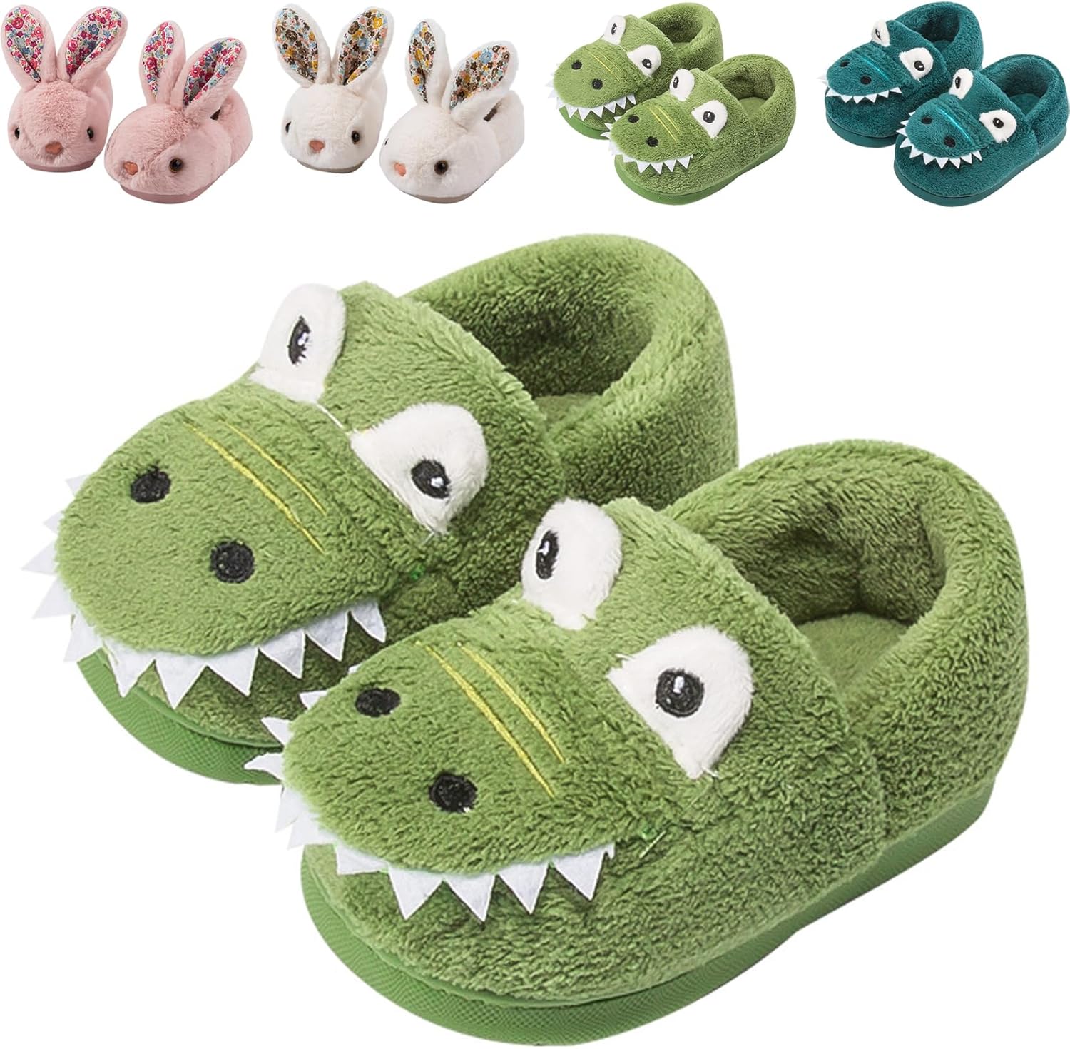 Toddler Slippers Boys Girls Kids House Slippers Dinosaur Bunny Slippers Non-slip...