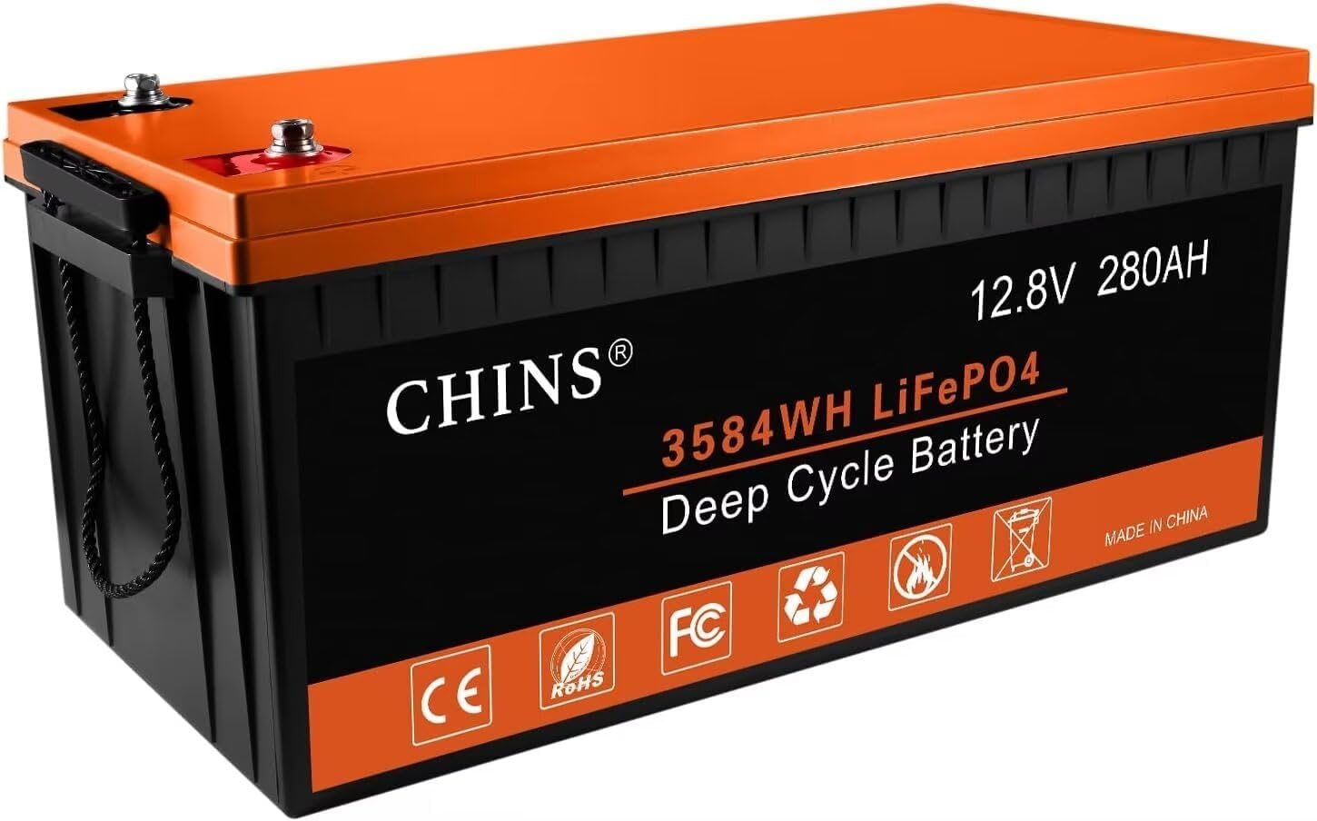 CHINS LiFePO4 Battery 12V 280AH Lithium Battery, B...