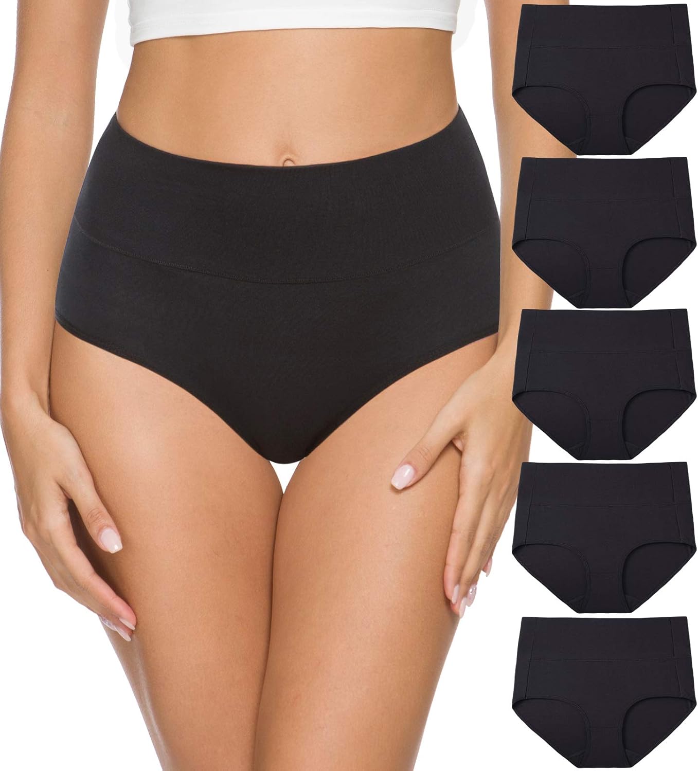 Wealurre Women High Waist Cotton Knickers C Section Underwear Ladies Full Covera...