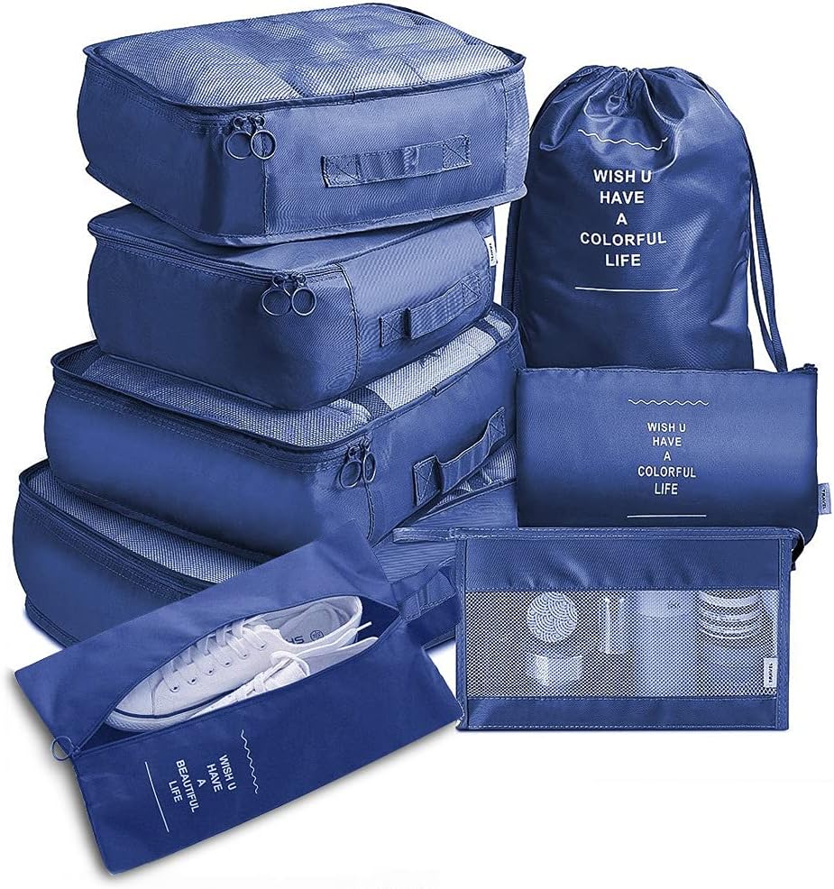Travel Packing Cubes, Toifucos Multifunction 8pcs/set Travel Cubes Luggage Organ...