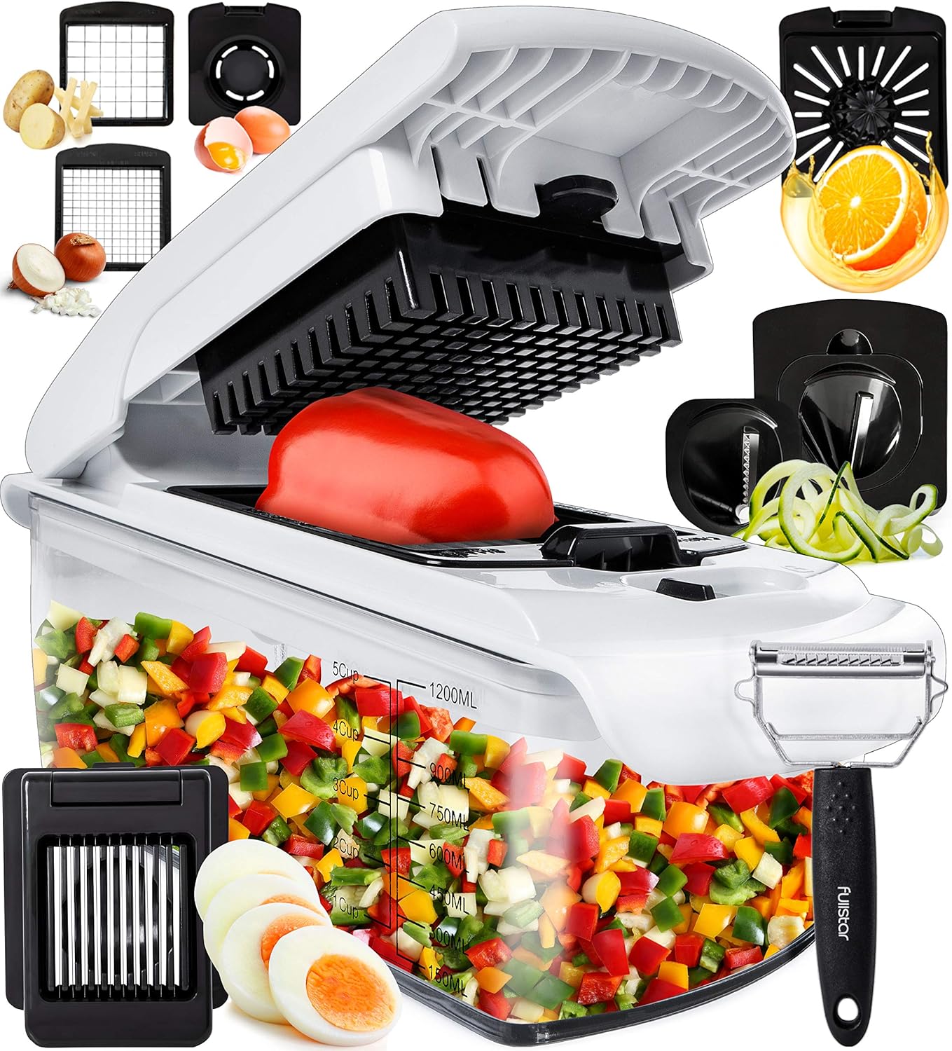 Fullstar Vegetable Chopper - Food Chopper - Onion Chopper - Vegetable Slicer & S...