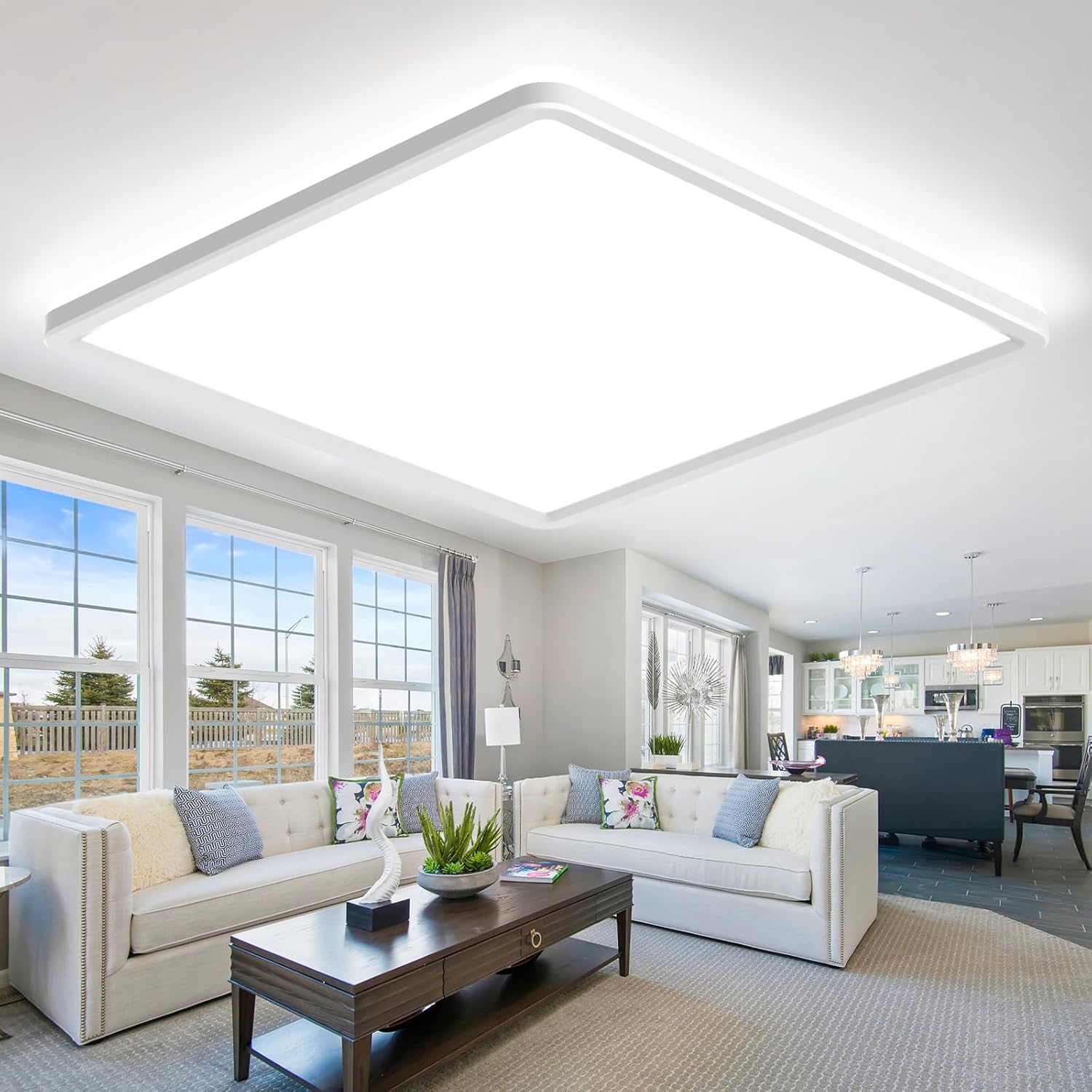 zemty 36W 4200LM 41CM LED Ceiling Light, 3000K/4500K/6500K Bathroom Lights Water...