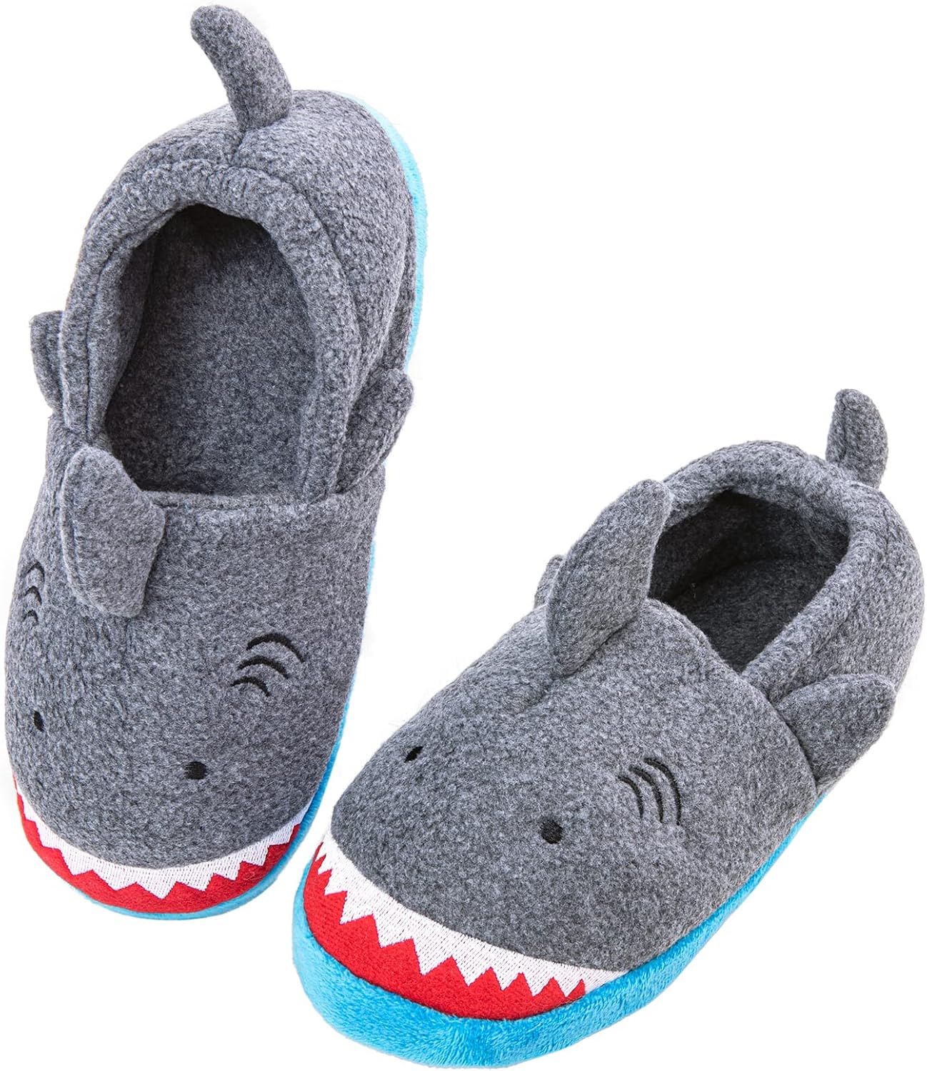 Little Kids Big Boys House Slippers, Kids Warm Slip On Home Slippers with Soft M...