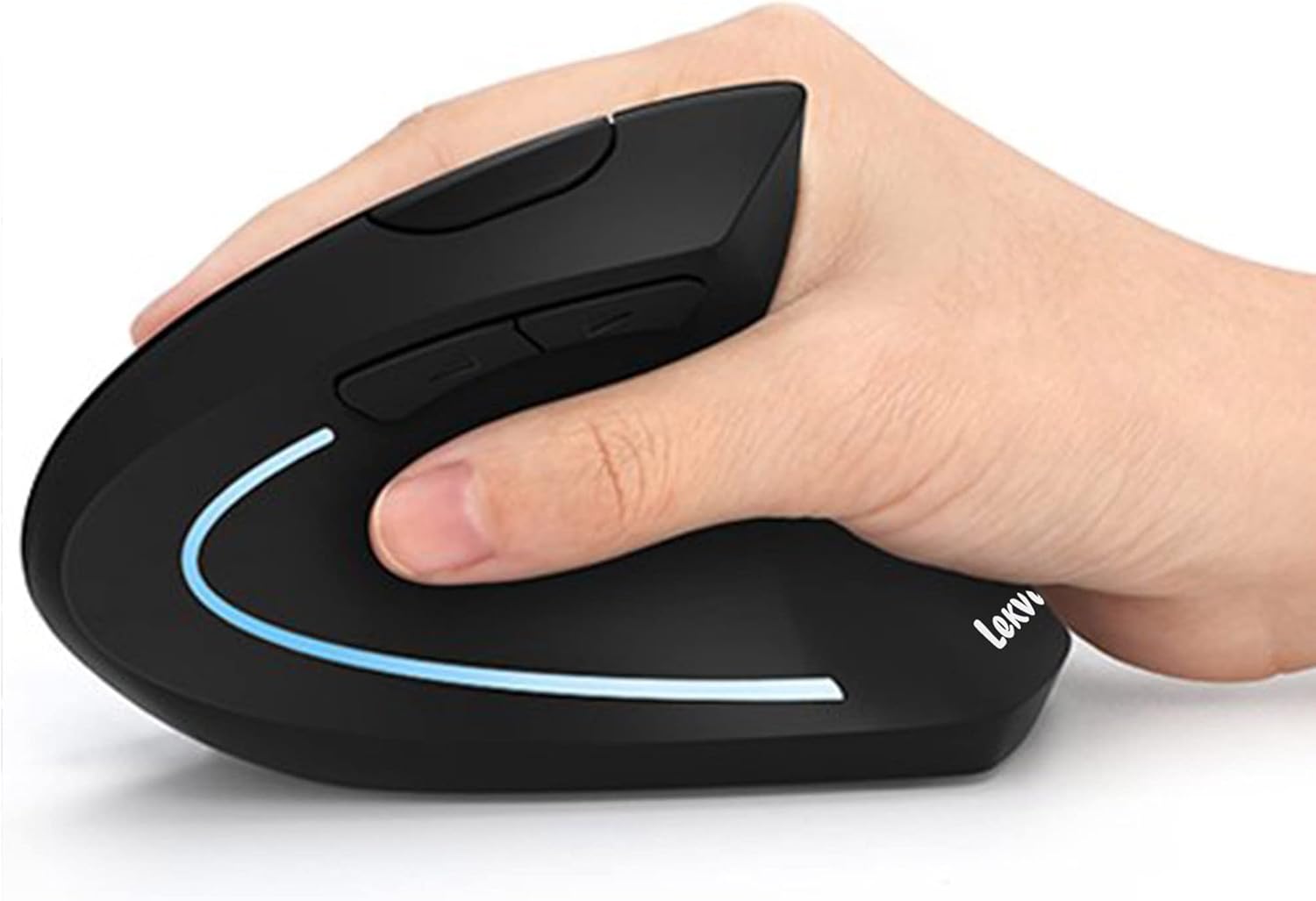 Lekvey Ergonomic Mouse, Vertical Wireless Mouse - Rechargeable 2.4GHz Optical Ve...