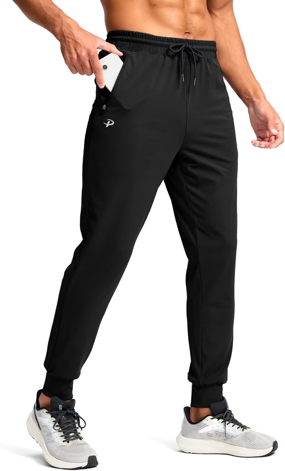 Pudolla Men's Lightweight Sweatpants with Pockets Ultra 4-Way Stretch Joggers Gy...