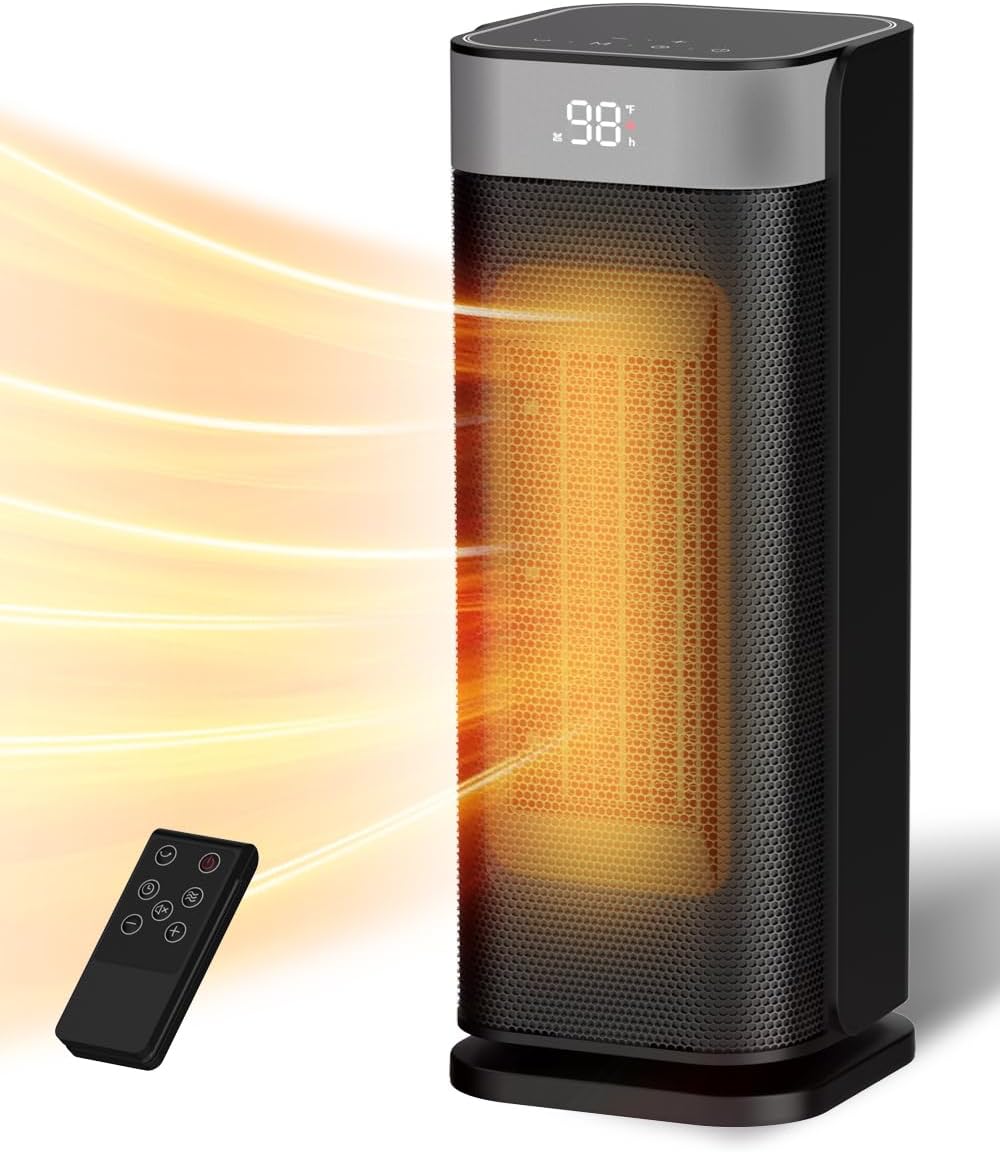 Sunnote Space Heater for Indoor Use, 1500W Electric & Portable Ceramic Heaters w...