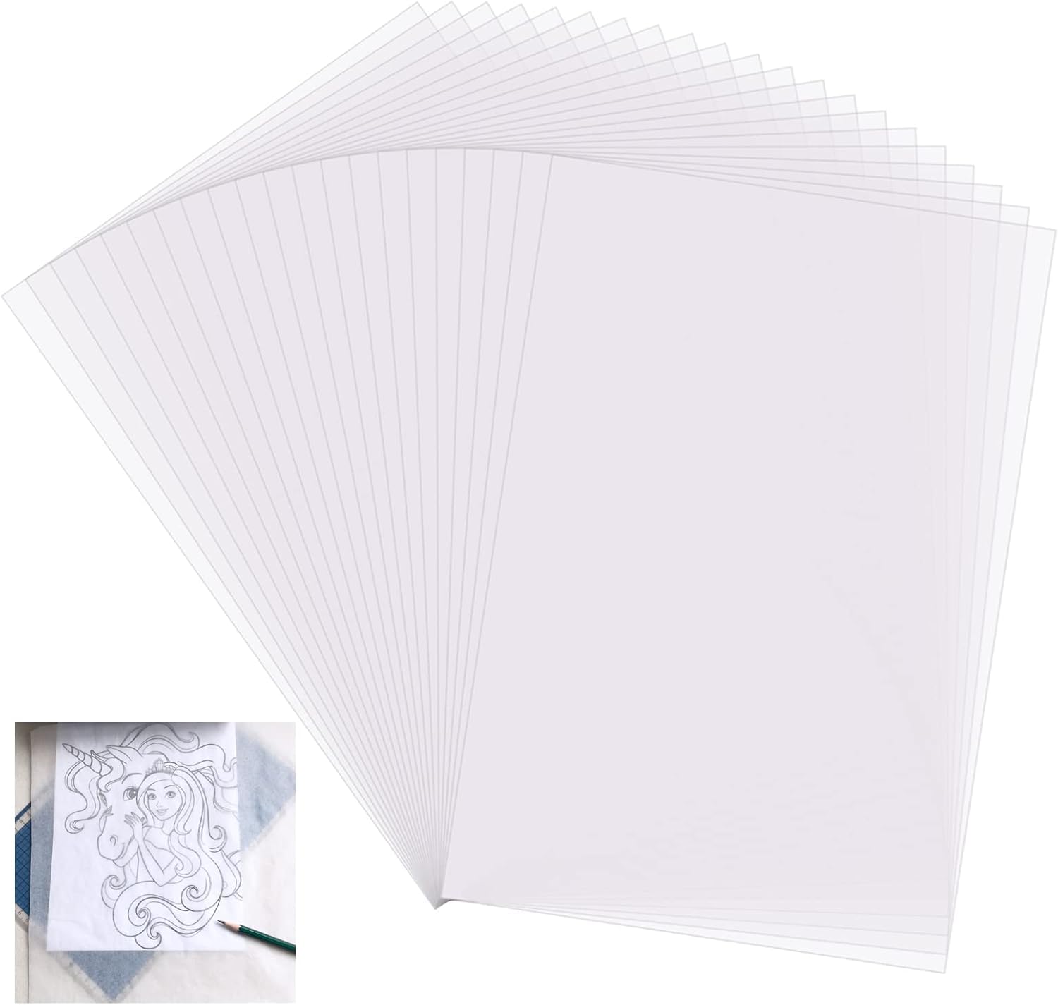 200 Sheets Tracing Paper A4 Size with High Transparency for Design Sketching Dra...