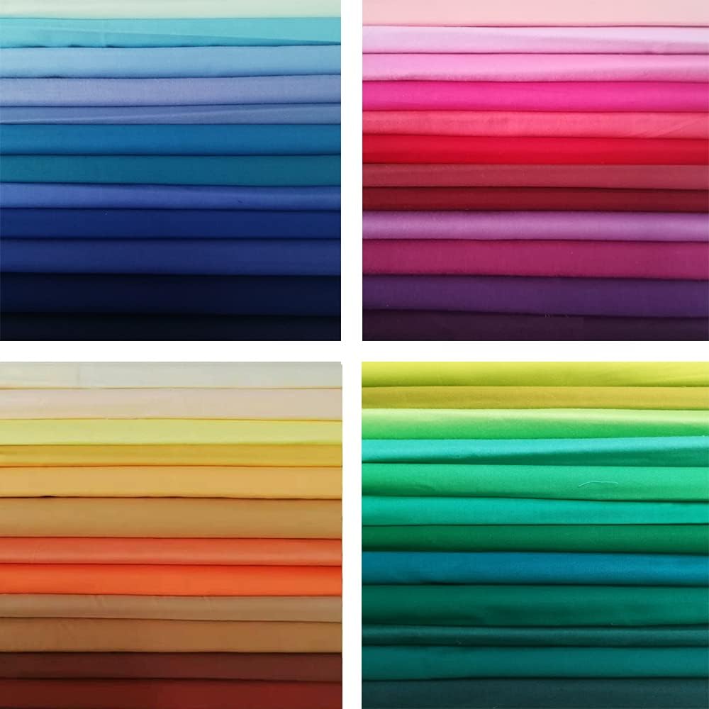 50 PCS 12" x 12" Precut Multi-Colors Cotton Fabric Squares Fabric Bundles for Se...