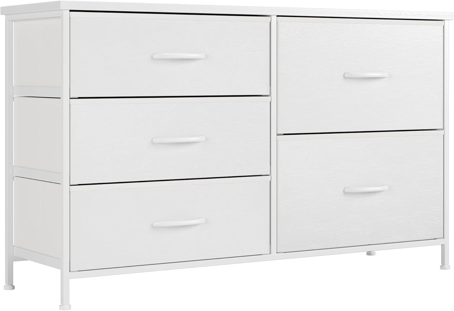 Nicehill White Dresser for Bedroom with 5 Drawers, Small Dresser for Kids' Bedro...
