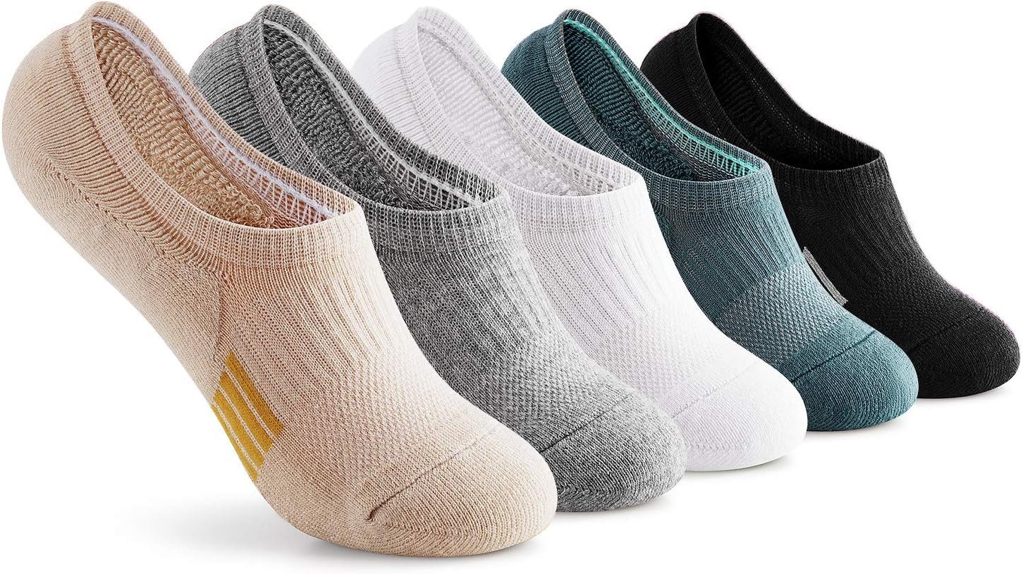 Gonii Womens No Show Socks Athletic Ankle Socks Cushioned Running Low Cut 5-8 Pa...