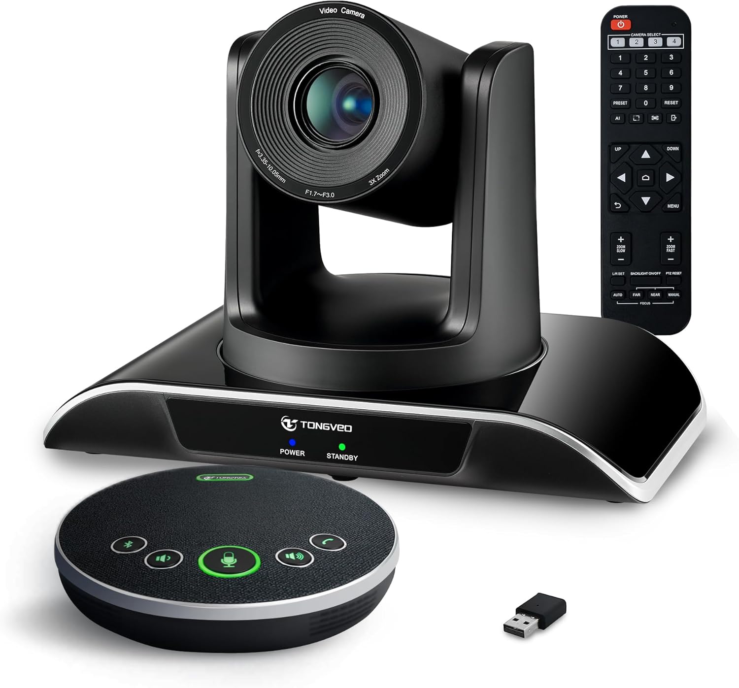All-in-One Conference Room Video Camera System Bundle HD 1080P 60fps 3X Optical...