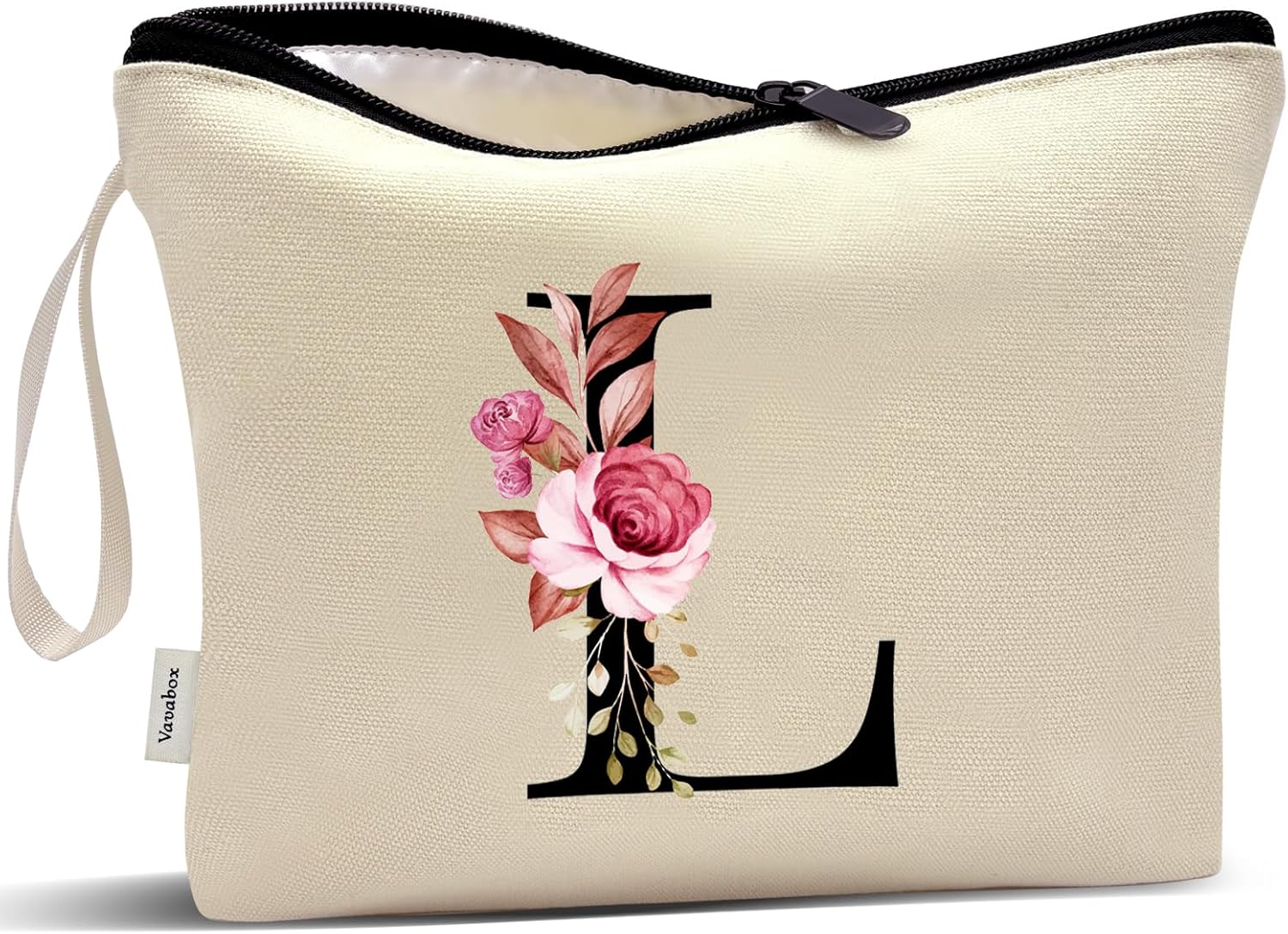 Vavabox A-Z Personalized Initial Makeup Bag, Birthday Gifts for Women Unique,Bri...
