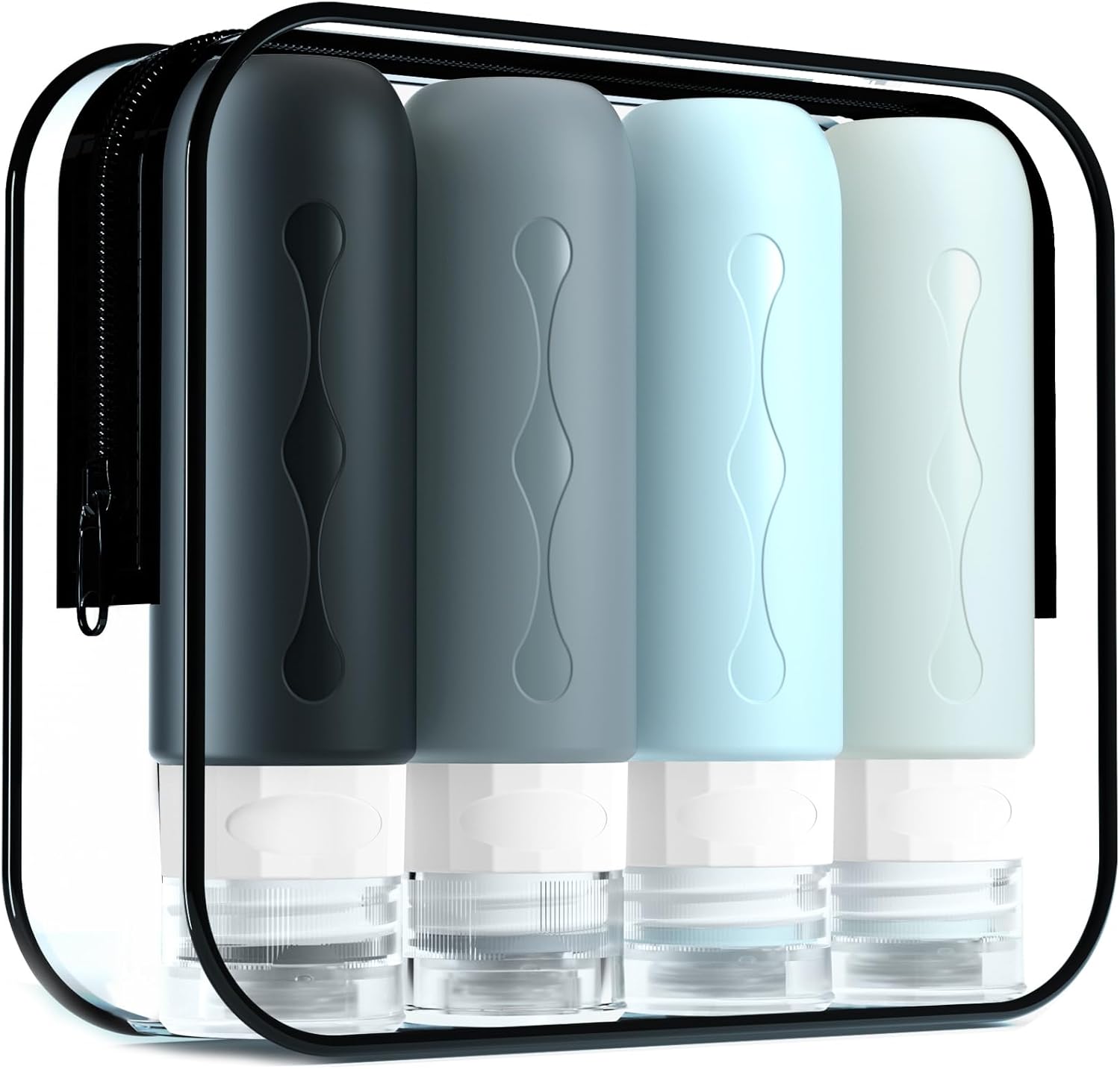 Gemice Silicone Travel Bottle, 4 Pack Portable Travel Containers Set LeakProof R...
