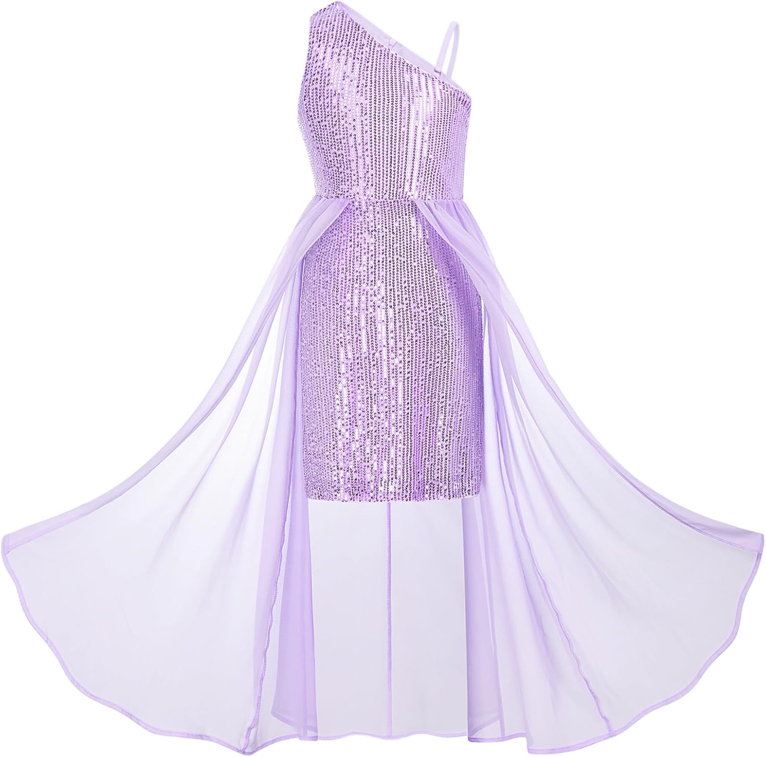 GRACE KARIN Girls Sequin Dress One Shoulder Birthday Party Prom Dresses 6-14Y 10...