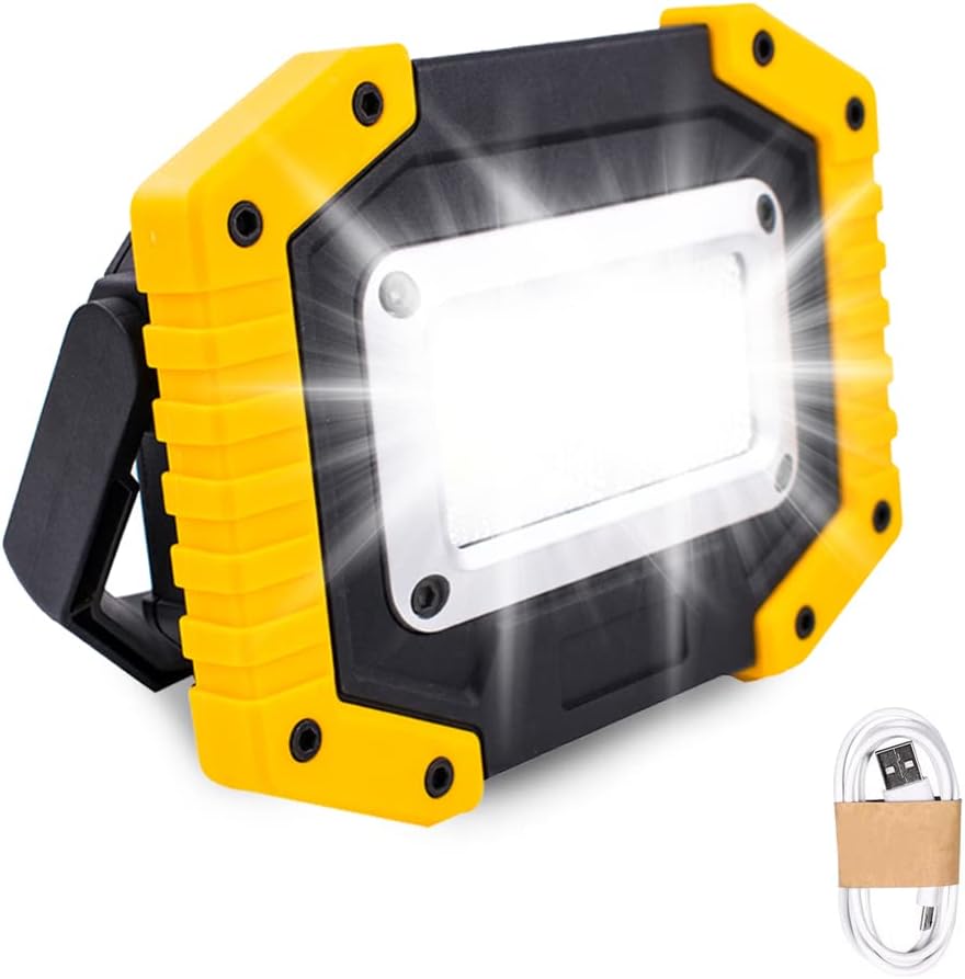Trongle LED Rechargeable Work Lights, 30W Floodlight Battery Security Light with...