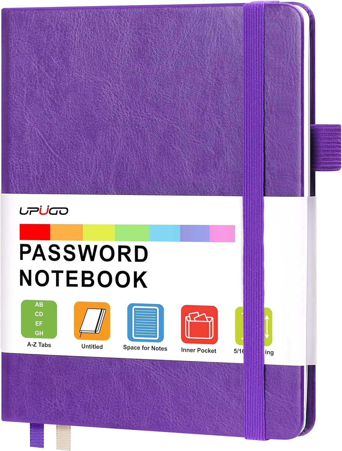 Password Book with Alphabetical Tabs, UpUGo Internet Address and Password Keeper...