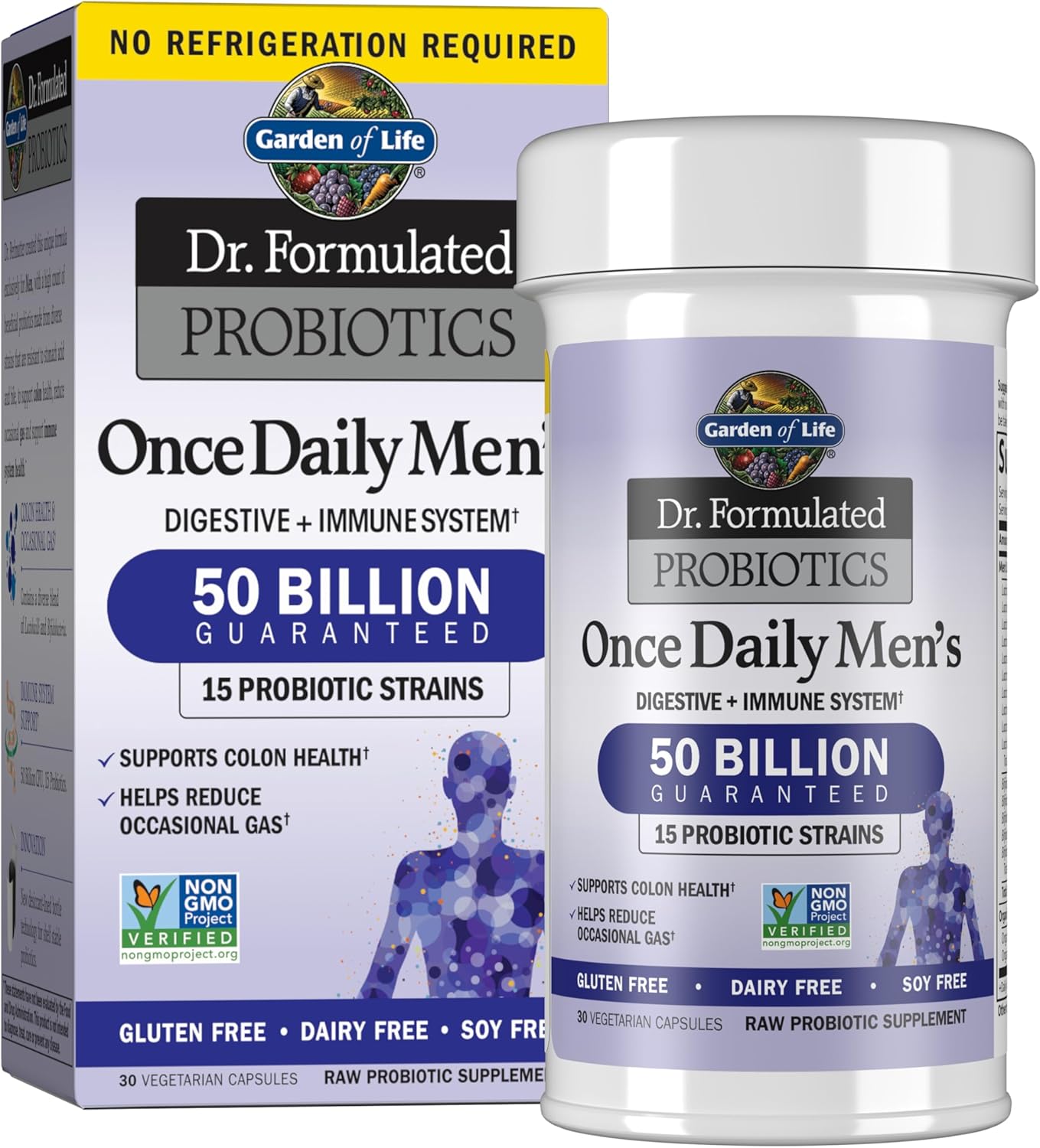 Garden of Life Probiotics for Men Dr Formulated 50 Billion CFU 15 Probiotics for...