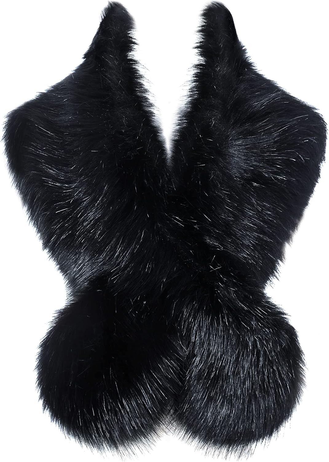 BABEYOND Women's Faux Fur Shawl Party Faux Fur Collar Fur Wraps for Winter Brida...