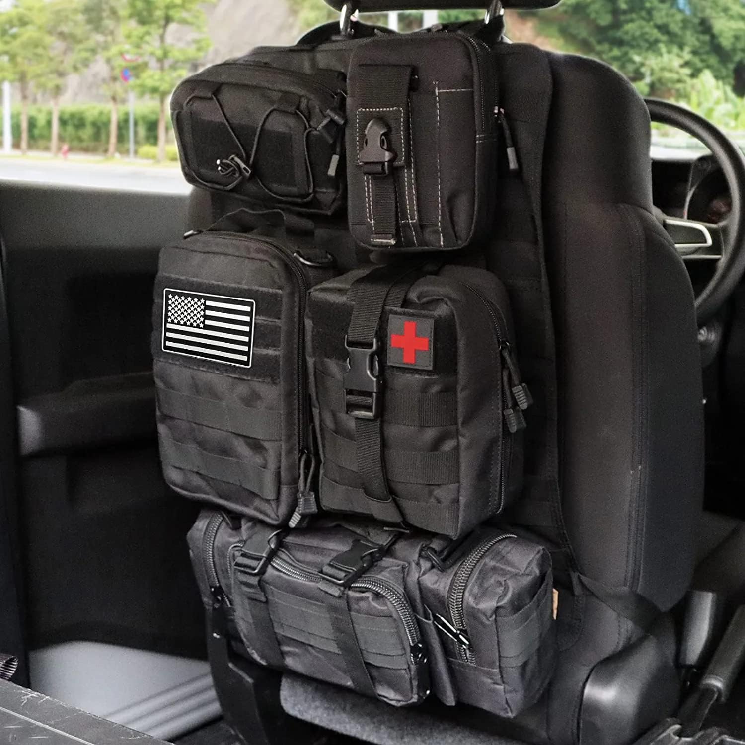 MAIKER Tactical Car Seat Back Organizer, Upgrade Tactical Vehicle Panel Organize...