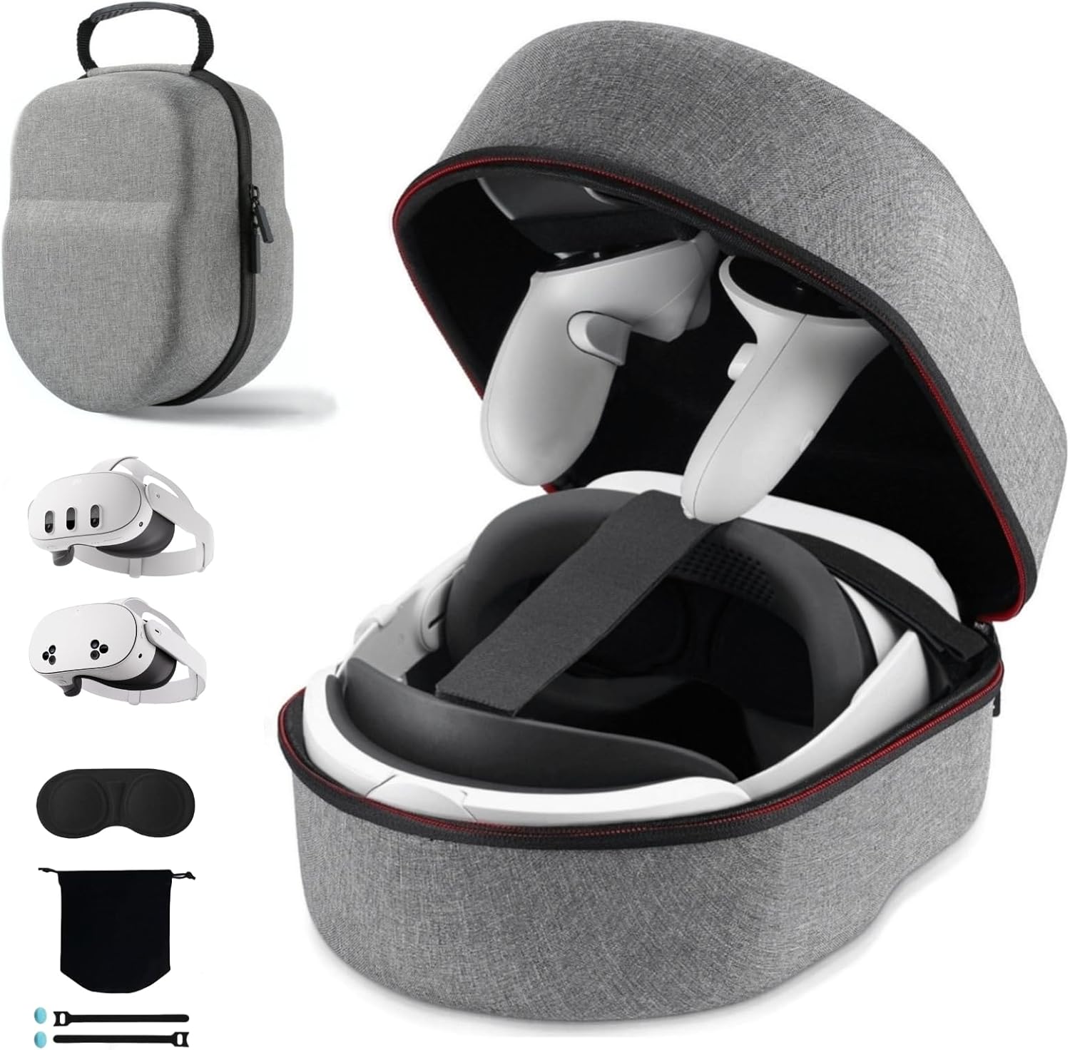 COOWPS Hard Carrying Case for Meta Quest 3S/Quest 3/Quest 2, Compatible with Eli...