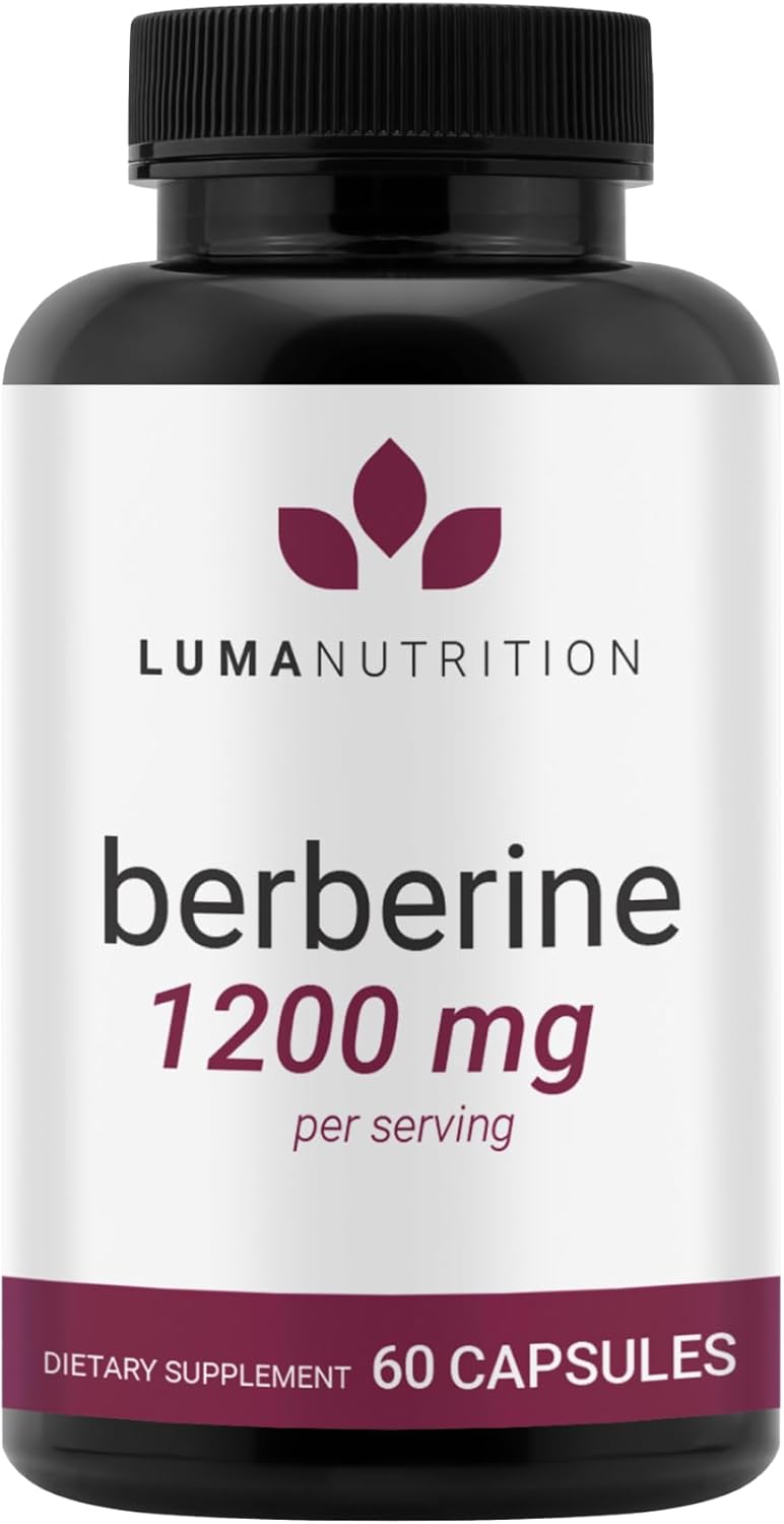 Berberine Supplement - Berberine 1200mg Per Serving - Berberine HCI - Berberine...