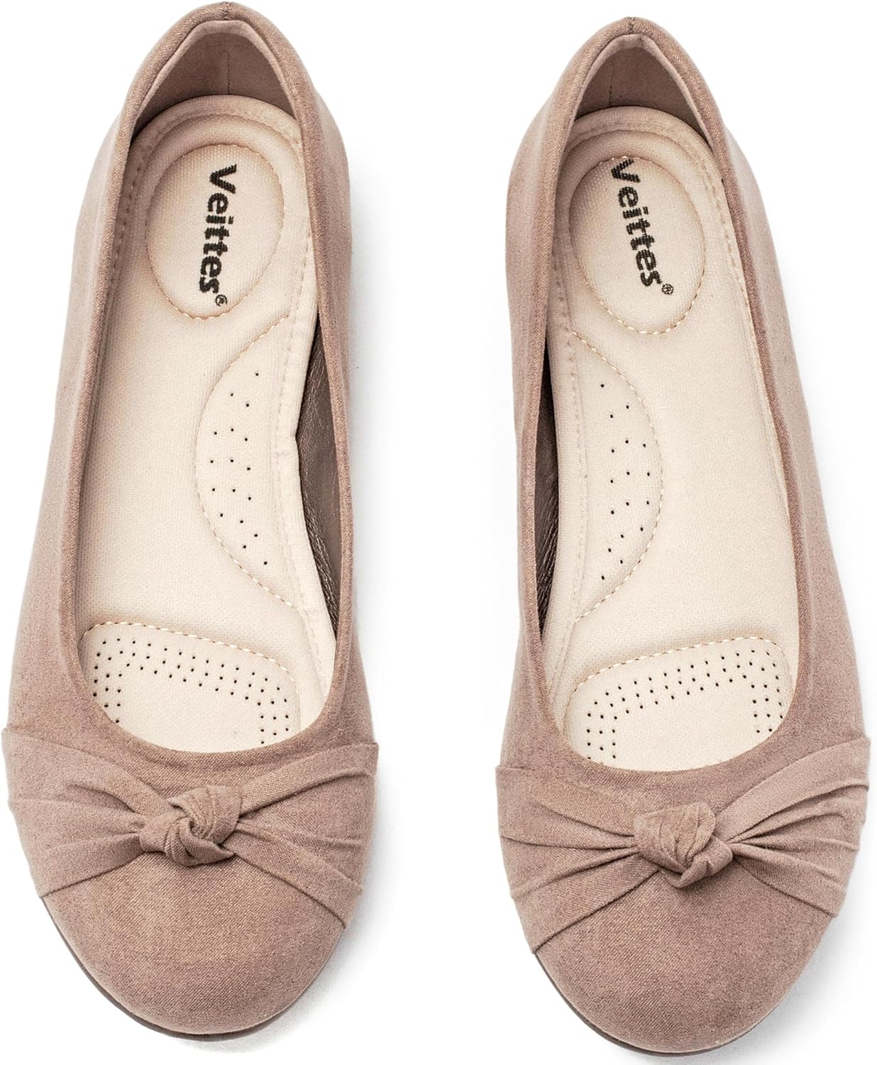 Veittes Women's Wide Width Flats Shoes - Ladies Cute Round Toe Slip-on Fashion B...