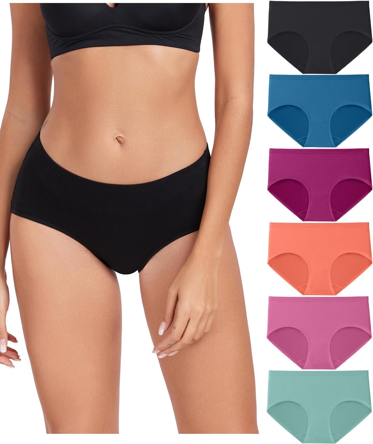 wirarpa Underwear Women Cotton Ladies Knickers Comfortable Pants for Women Full...