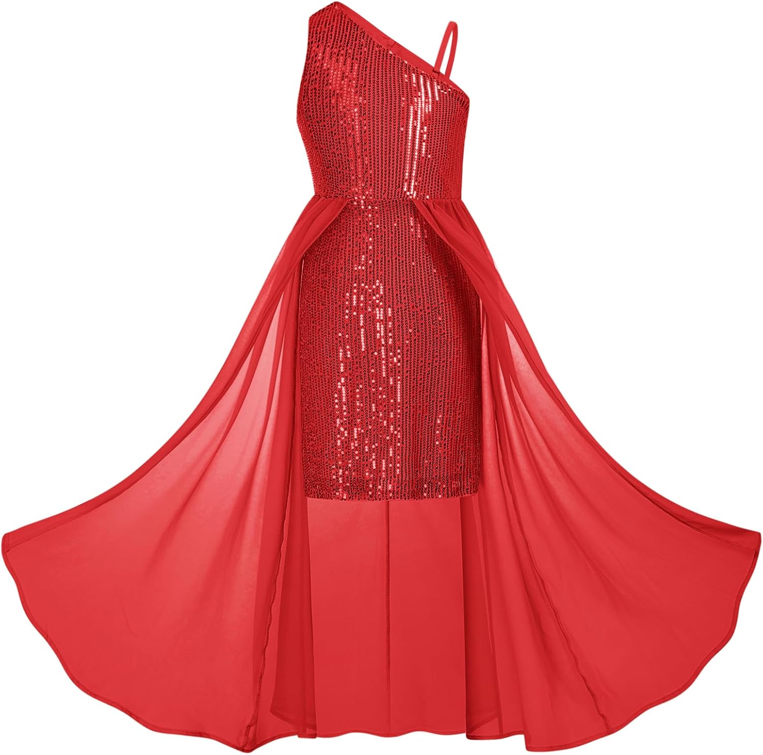 GRACE KARIN Girls Sequin Dress One Shoulder Birthday Party Prom Dresses 6-14Y 7-...