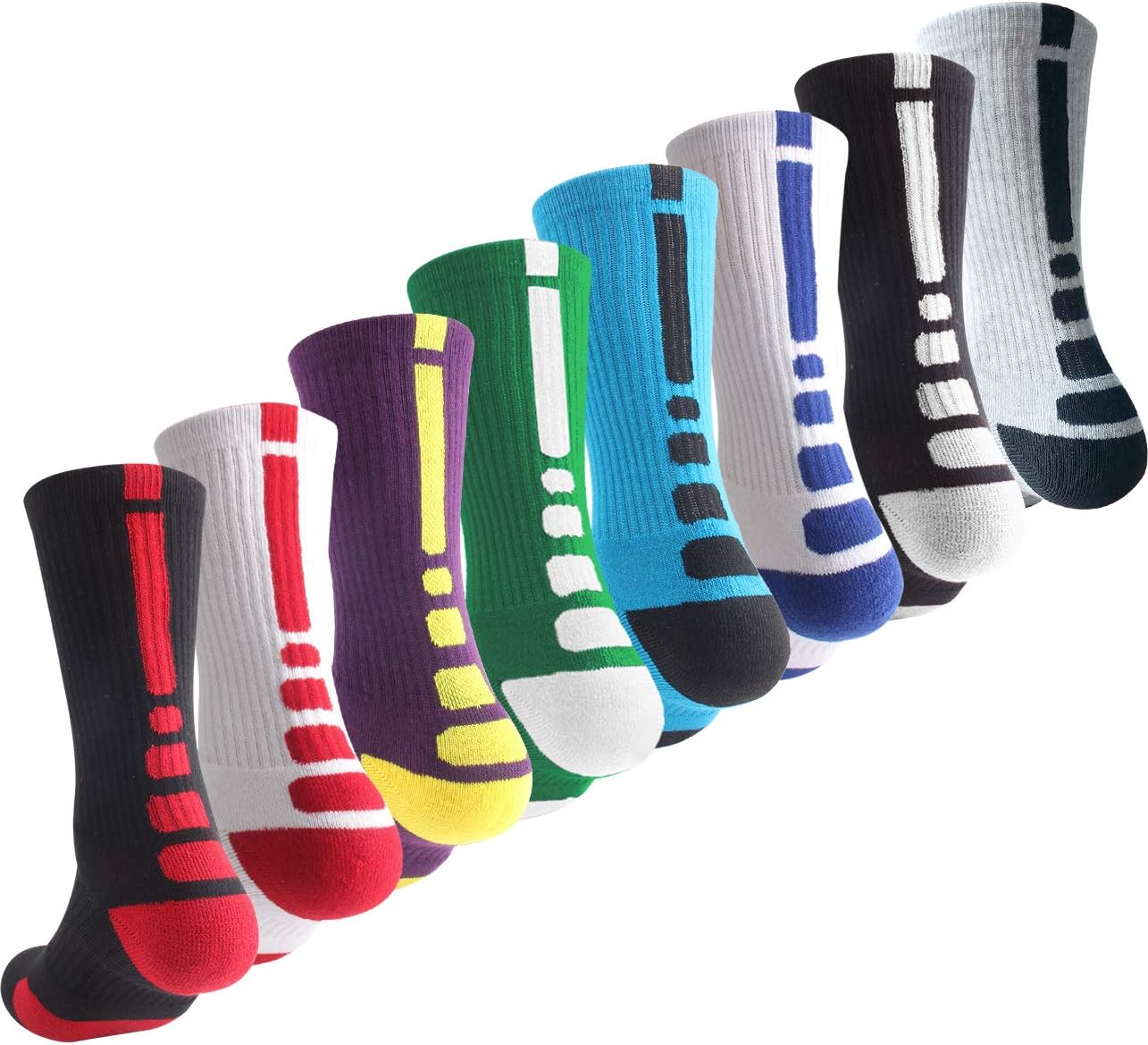 OLCHEE Boys Sock Basketball Soccer Hiking Ski Athletic Outdoor Sports Thick Calf...