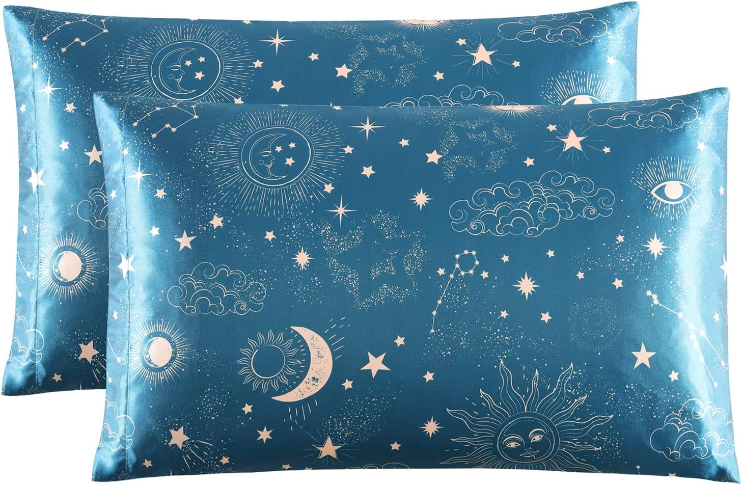 EXQ Home Satin Pillowcase Silky Satin Pillowcase for Hair and Skin,Soft Printed...