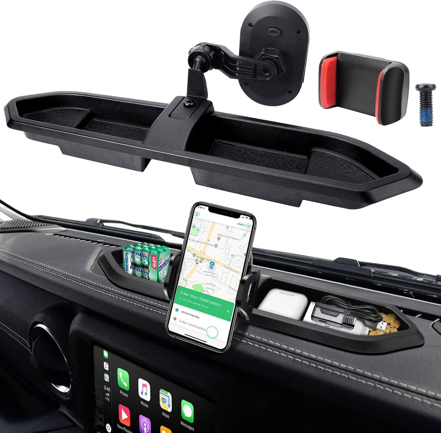 Upgraded Phone Mount for 2018 2019 2020 2021 2022 2023 Jeep Wrangler JL JLU & Gl...