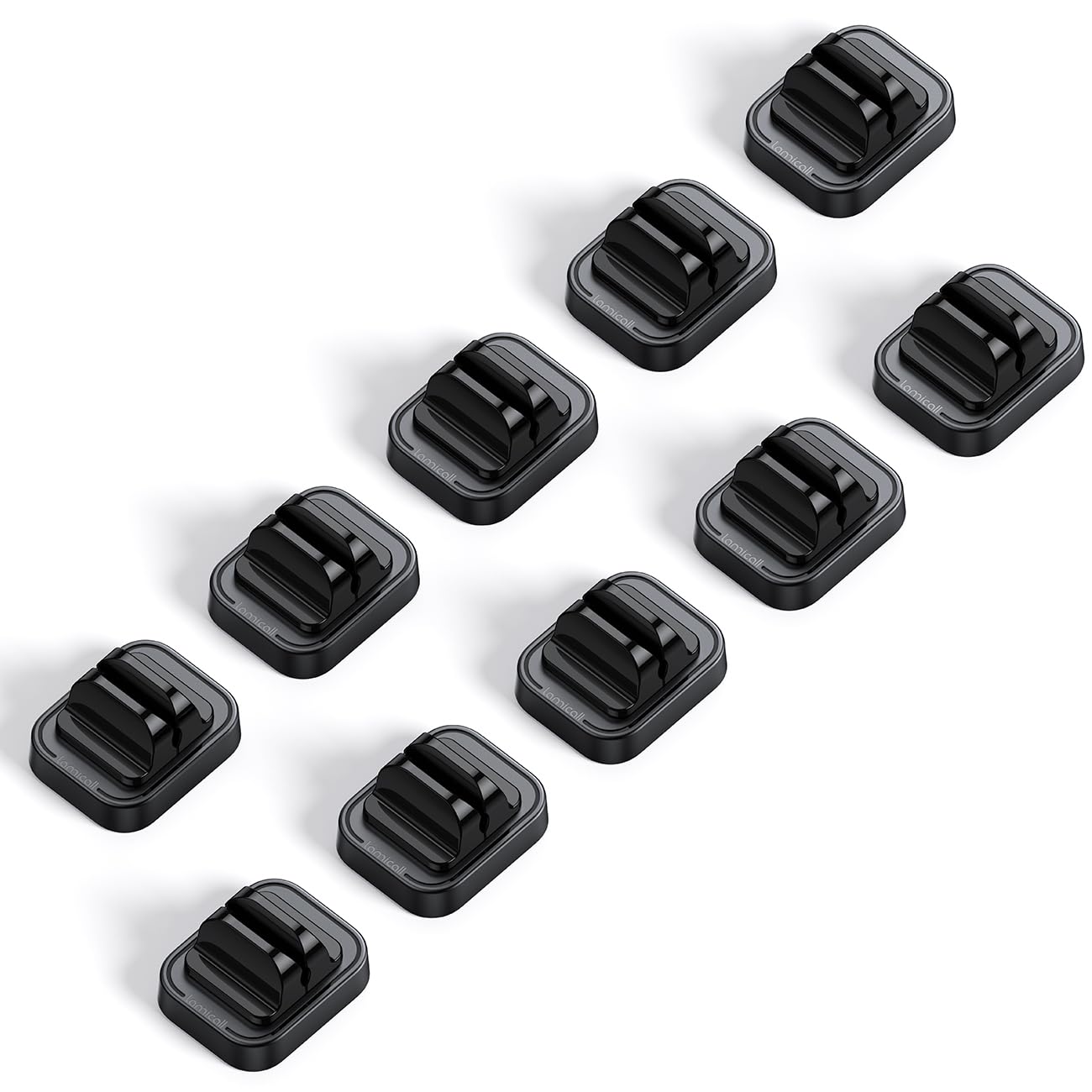 10Pack [Spring Fixed] Cord Holder Clips, Cord Organizer for Desk - Lamicall Adju...
