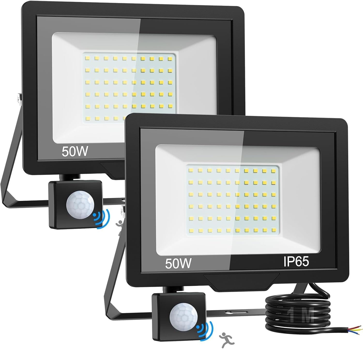vighep Security Lights Outdoor Motion Sensor - 50W Ultra-Bright Pir Led Lights O...